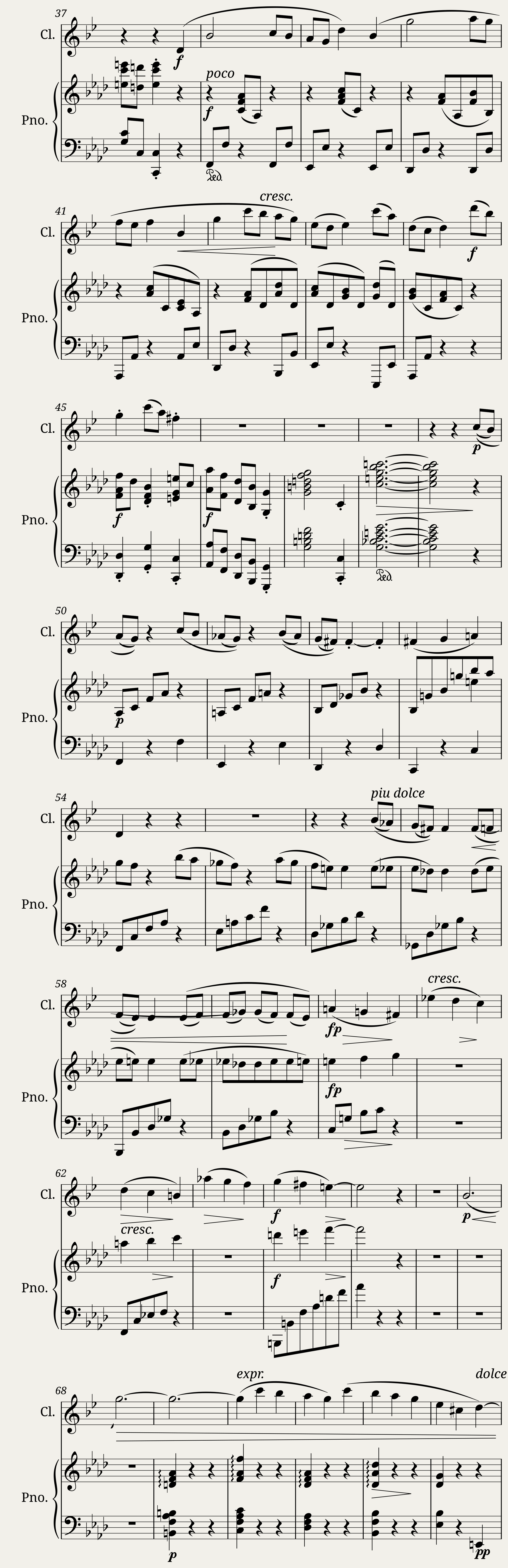 Brahms Sonata for Clarinet and Piano Op 120 No 2 2nd Movement 2b — 2/10