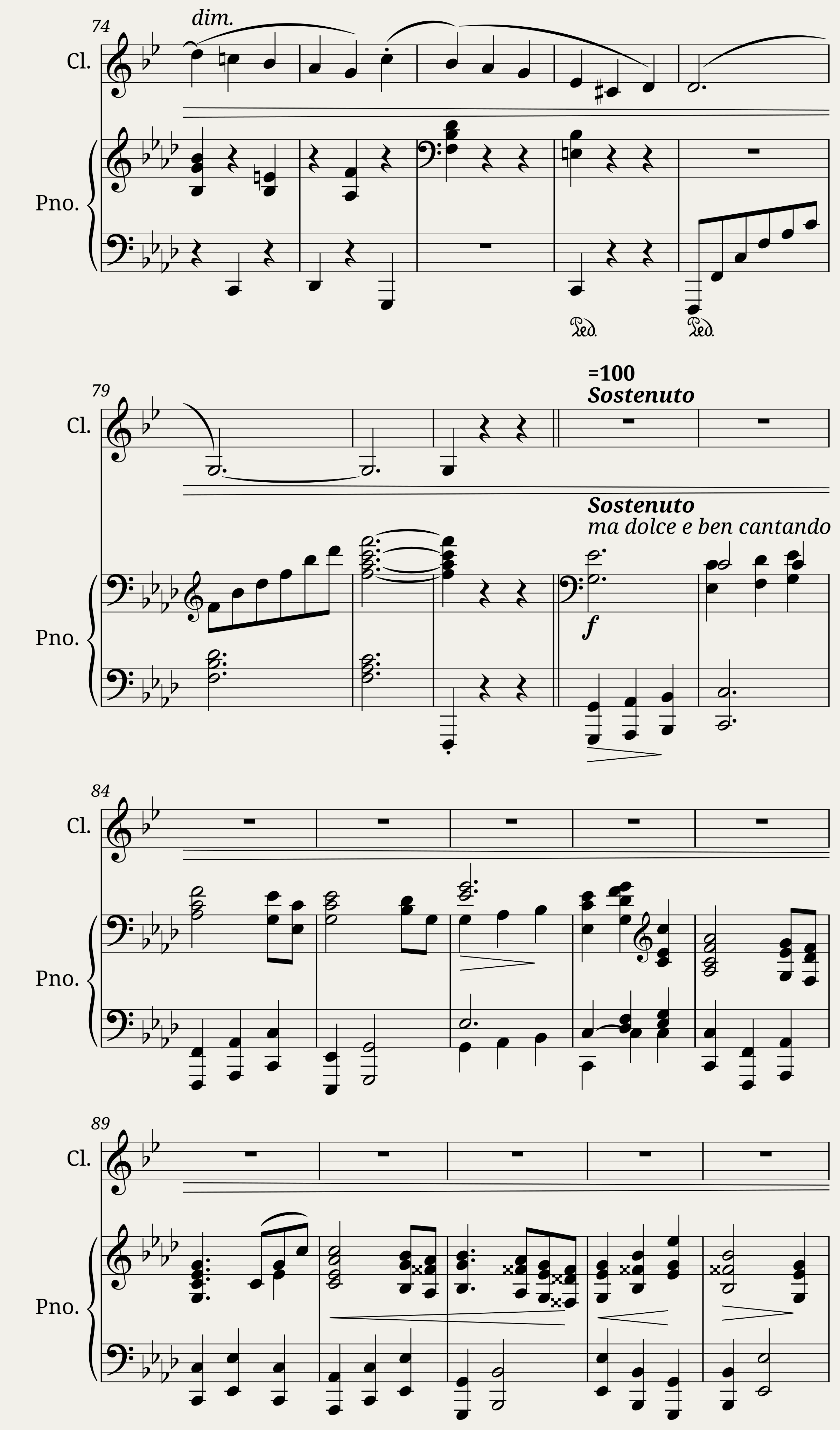 Brahms Sonata for Clarinet and Piano Op 120 No 2 2nd Movement 2b — 3/10