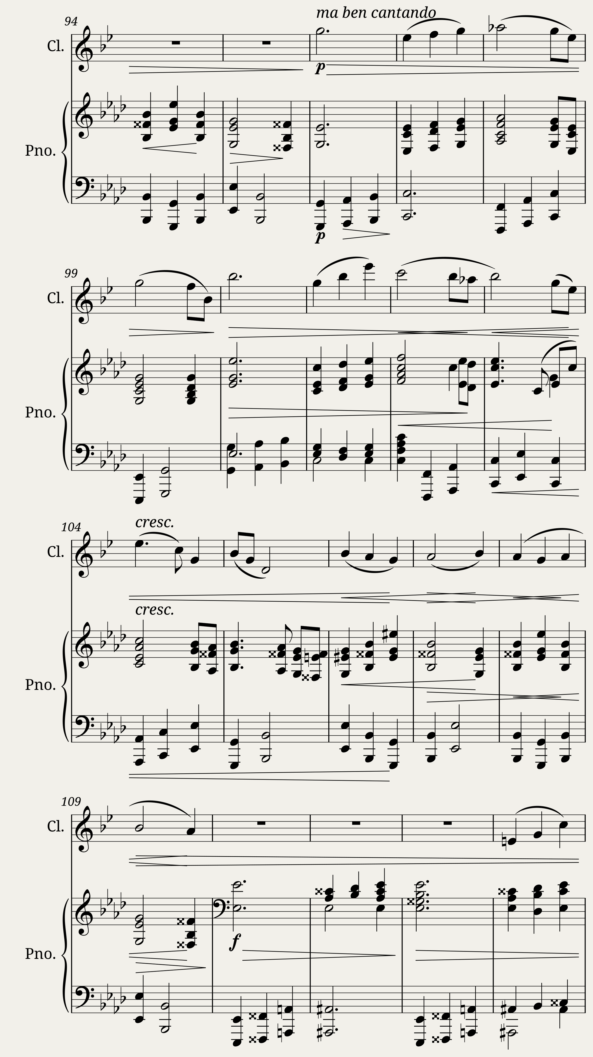 Brahms Sonata for Clarinet and Piano Op 120 No 2 2nd Movement 2b — 4/10