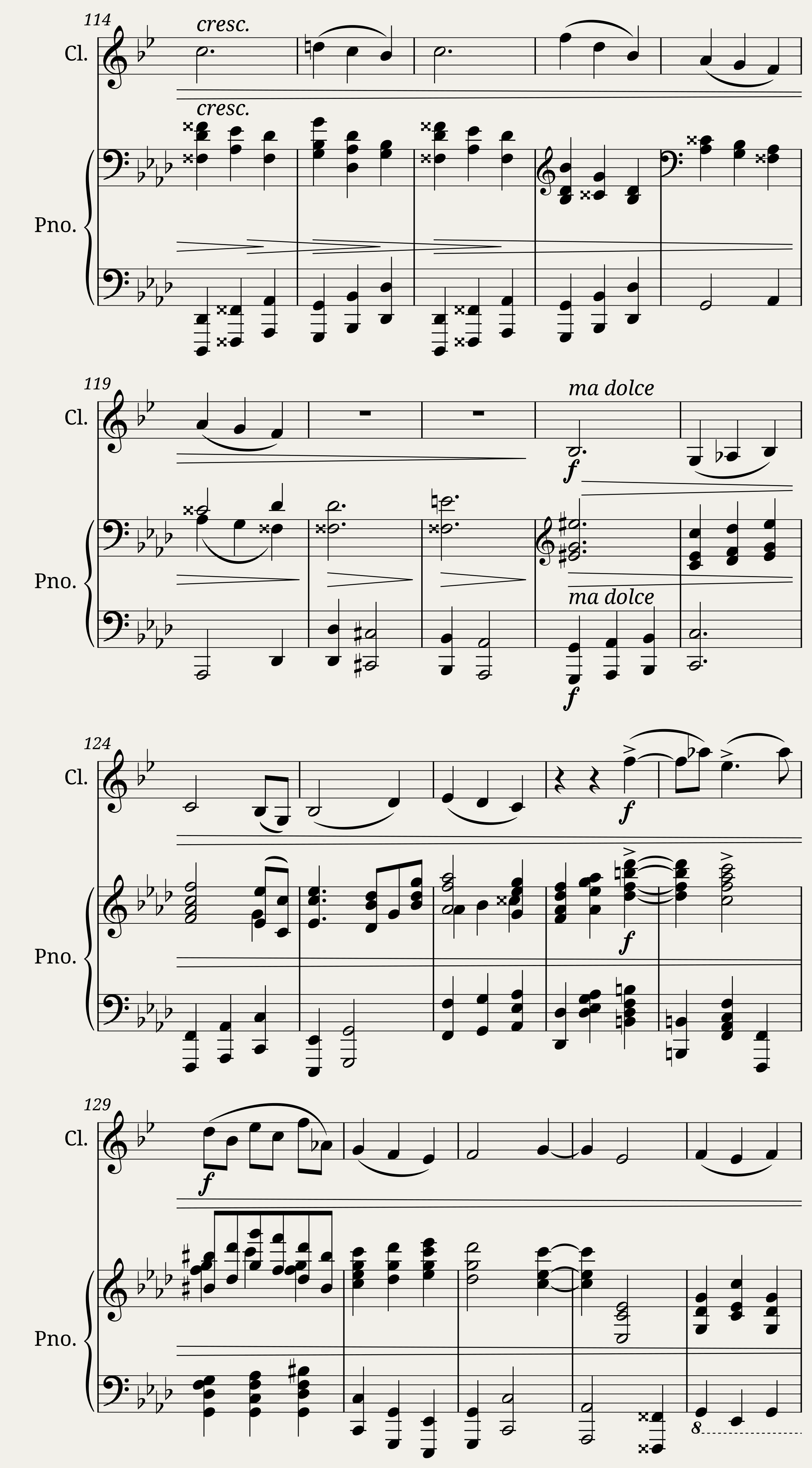 Brahms Sonata for Clarinet and Piano Op 120 No 2 2nd Movement 2b — 5/10