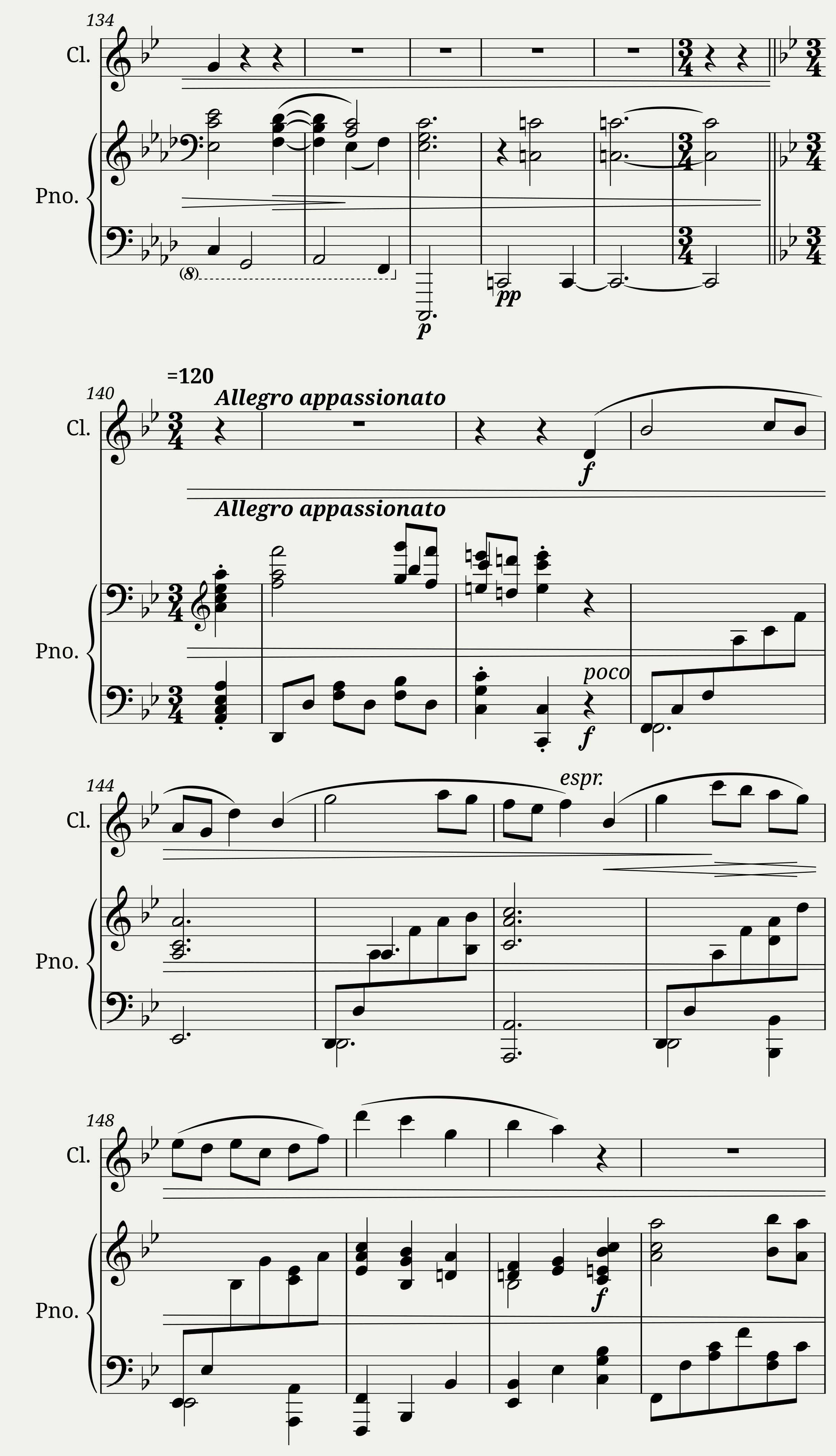 Brahms Sonata for Clarinet and Piano Op 120 No 2 2nd Movement 2b — 6/10