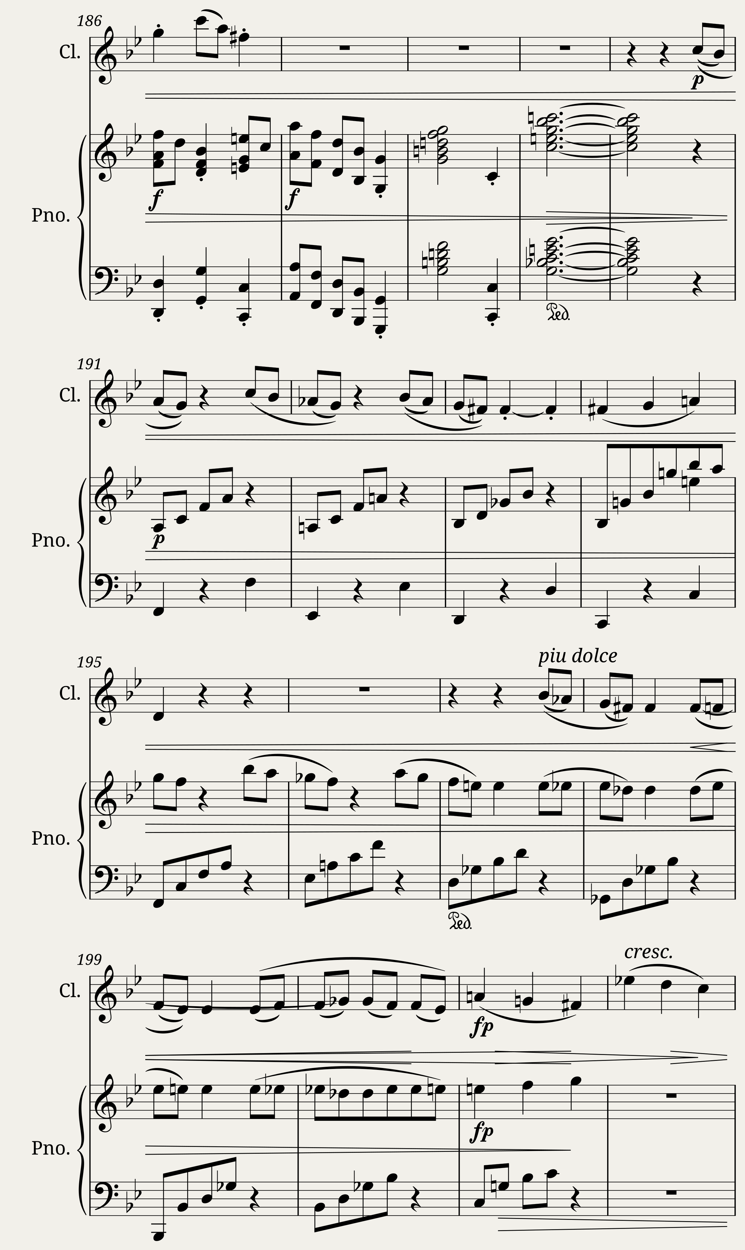 Brahms Sonata for Clarinet and Piano Op 120 No 2 2nd Movement 2b — 9/10