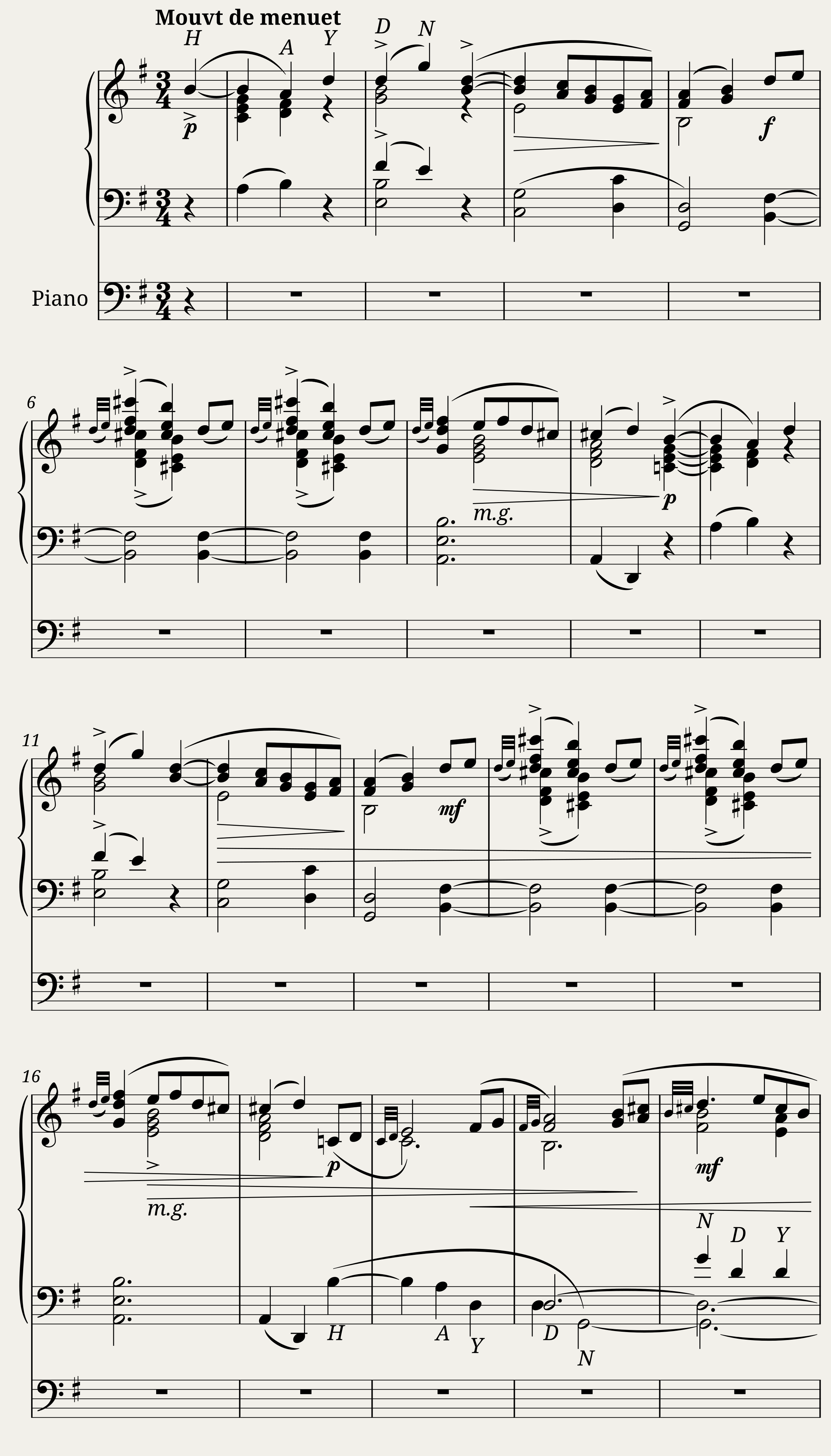 Menuet sur le Nom d'Haydn — 1/3