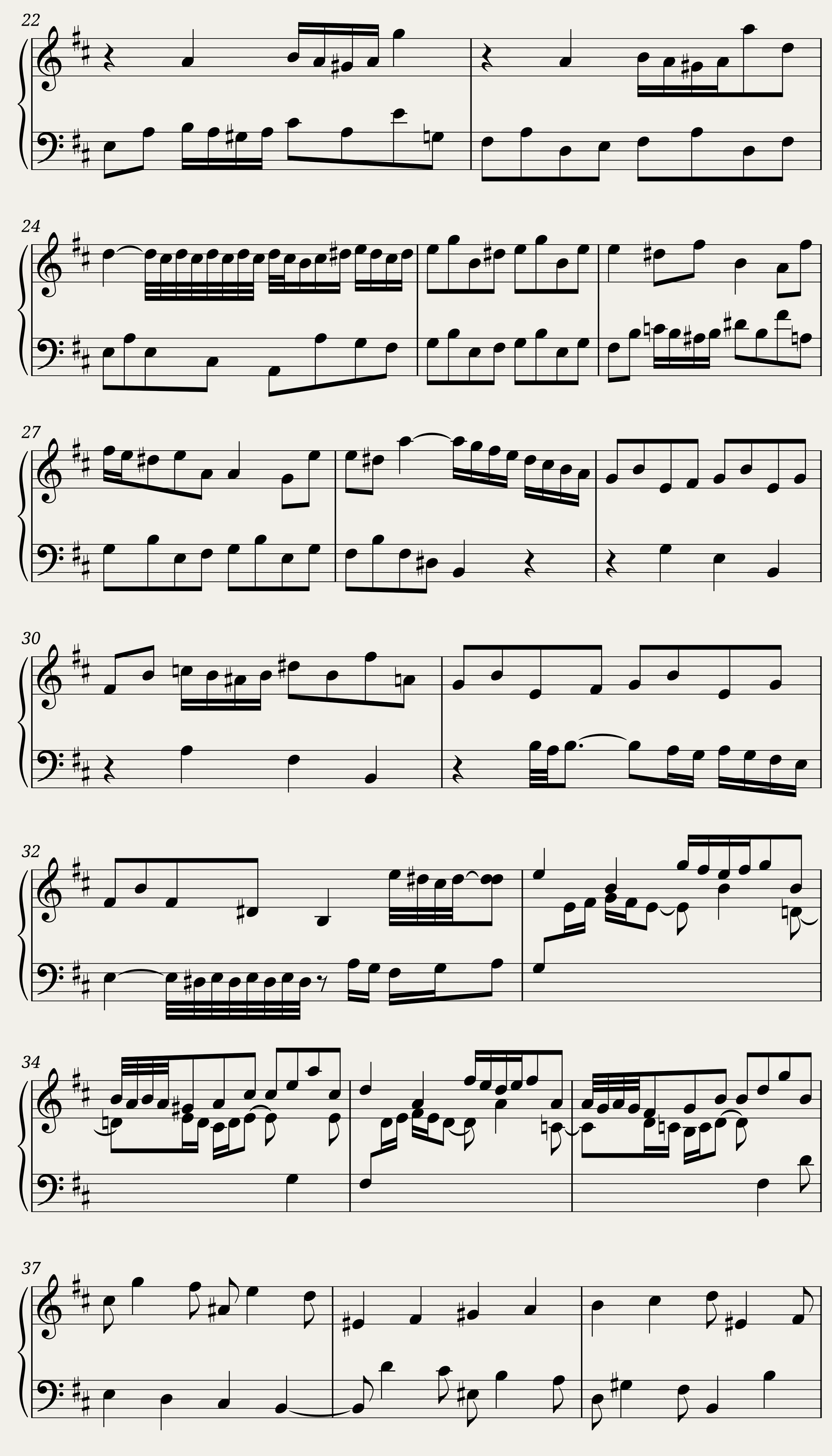 BWV 891 The Well-Tempered Clavier Part II Praeludium XXII — 2/3