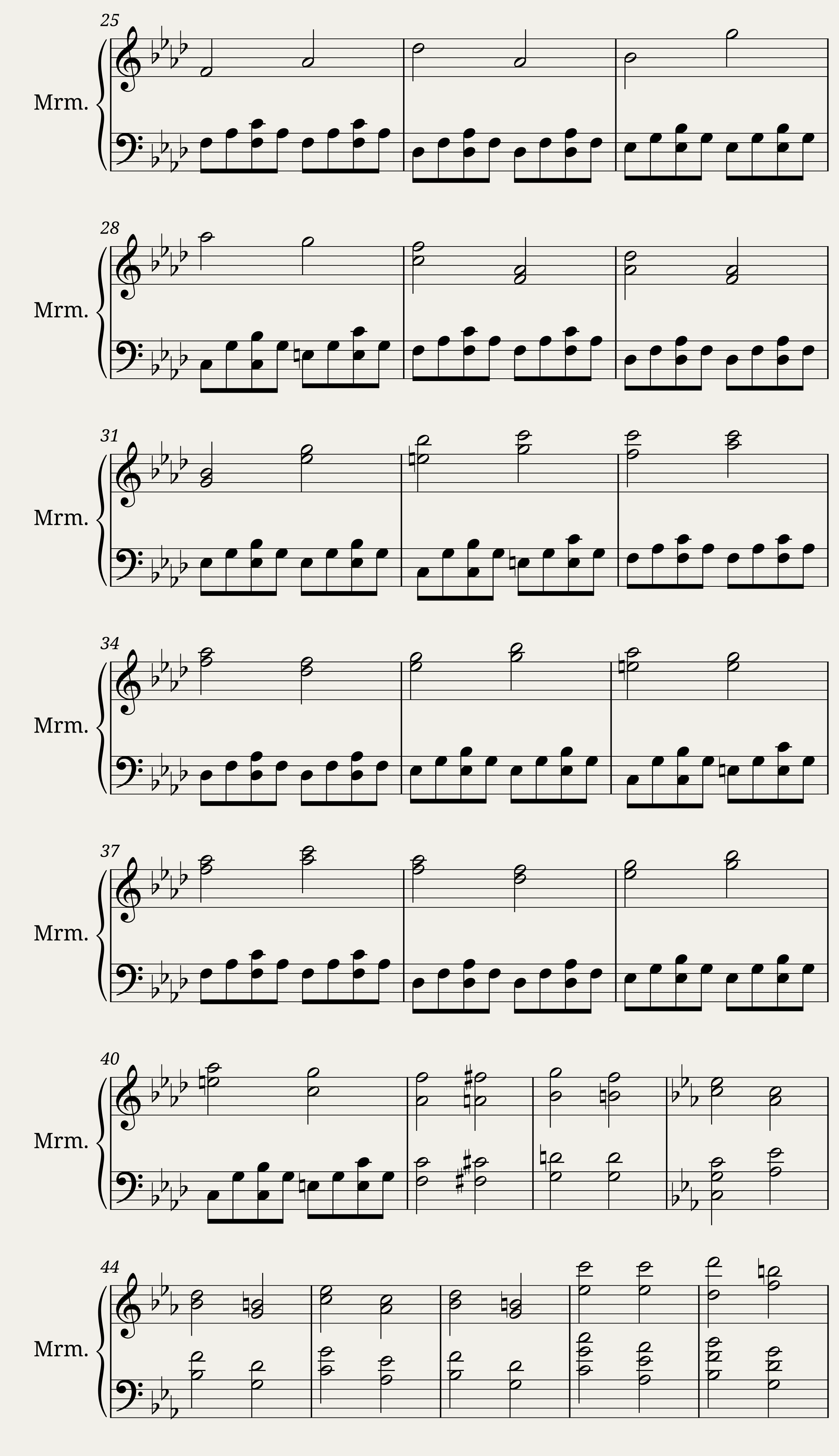Marimba Variations No 1 — 2/4