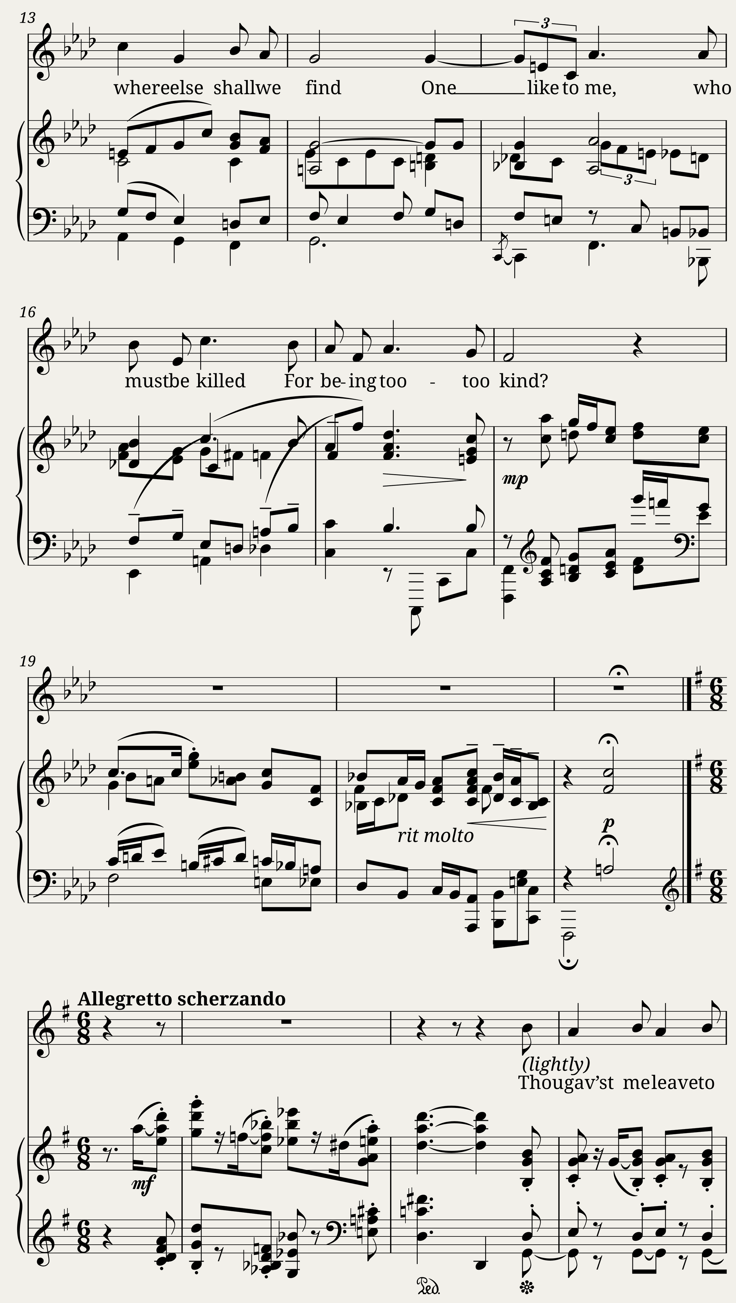 Two Short Songs (I. I held Love's head, and II. Thou gav'st me leave to kiss) — 2/3