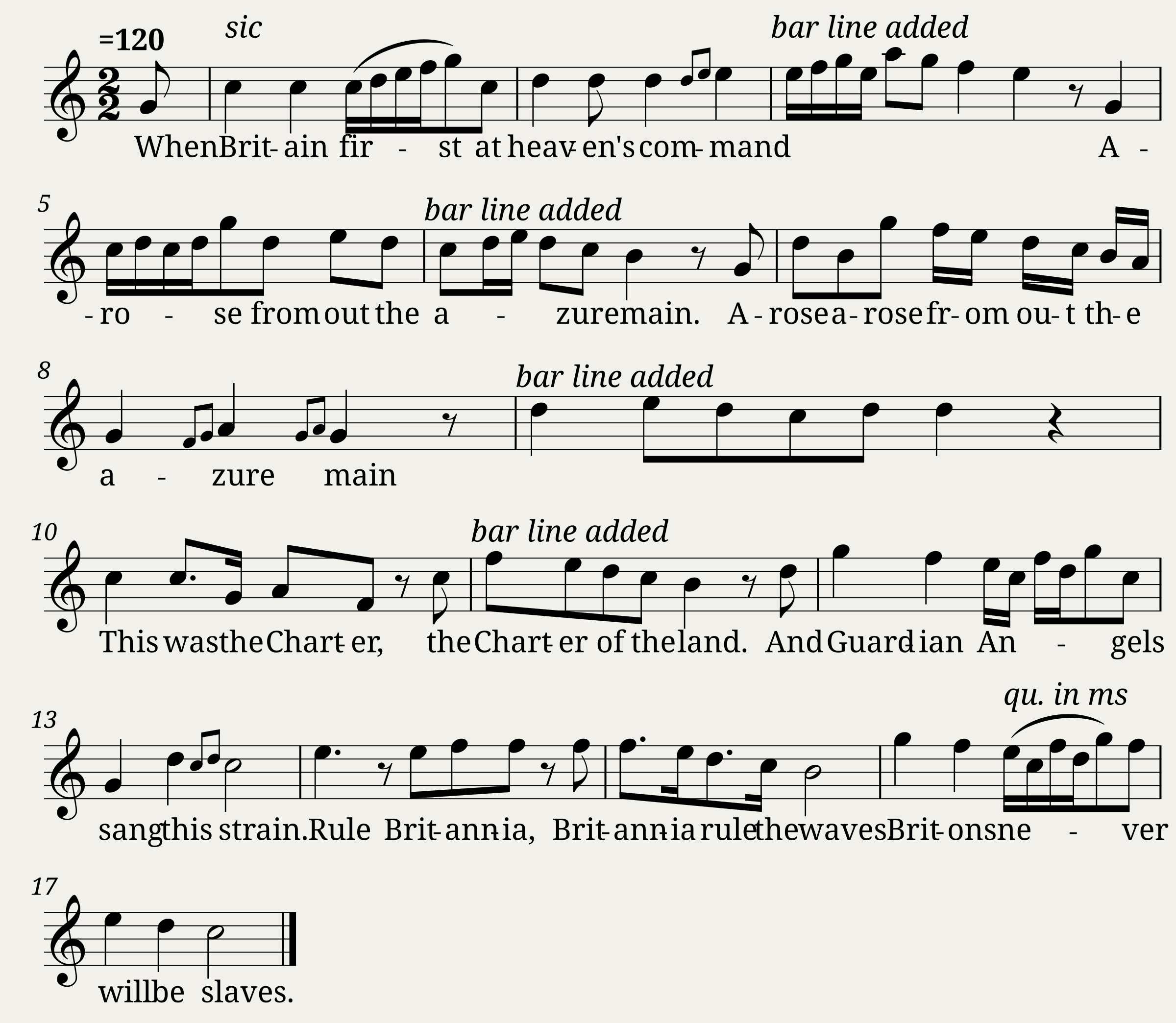 Thomas Arne - Rule Britannia. ET.18