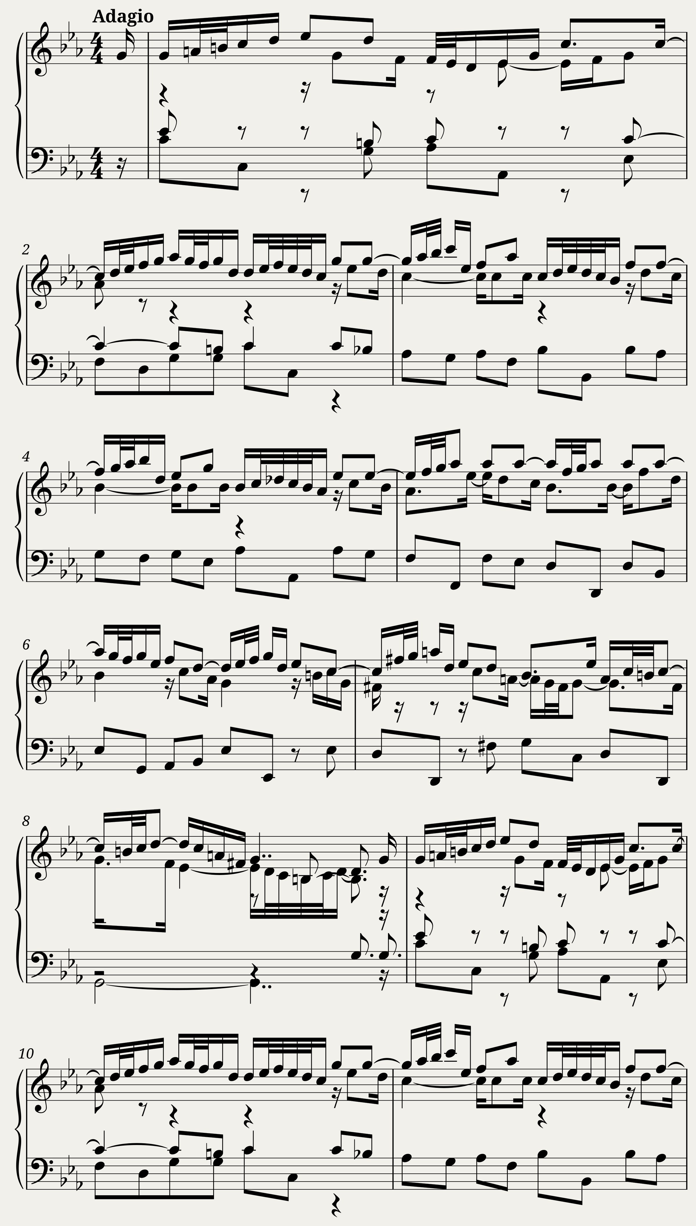 BWV 813 French Suite II Allemande — 1/4