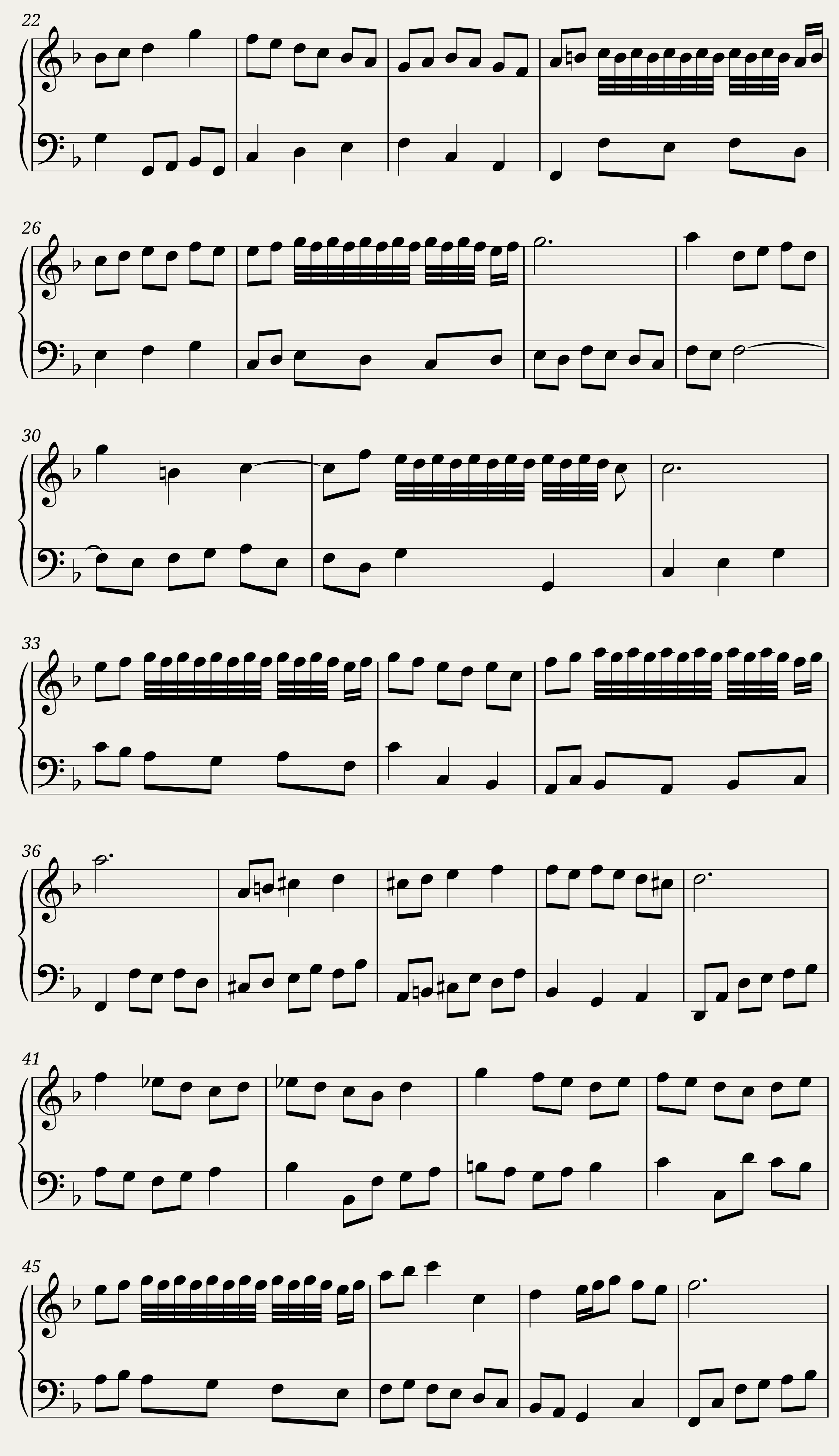 BWV 813 French Suite II Allemande — 2/4