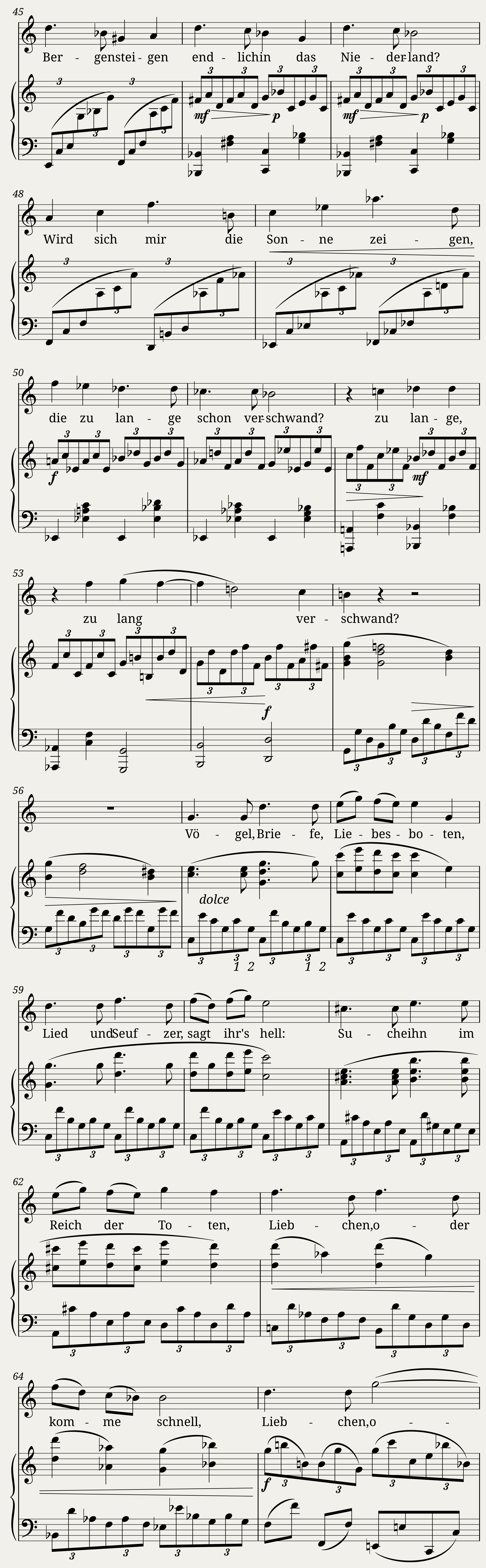 Brahms Johannes - 9 Lieder und Gesänge Op.63 No.4 - An die Tauben — 3/4