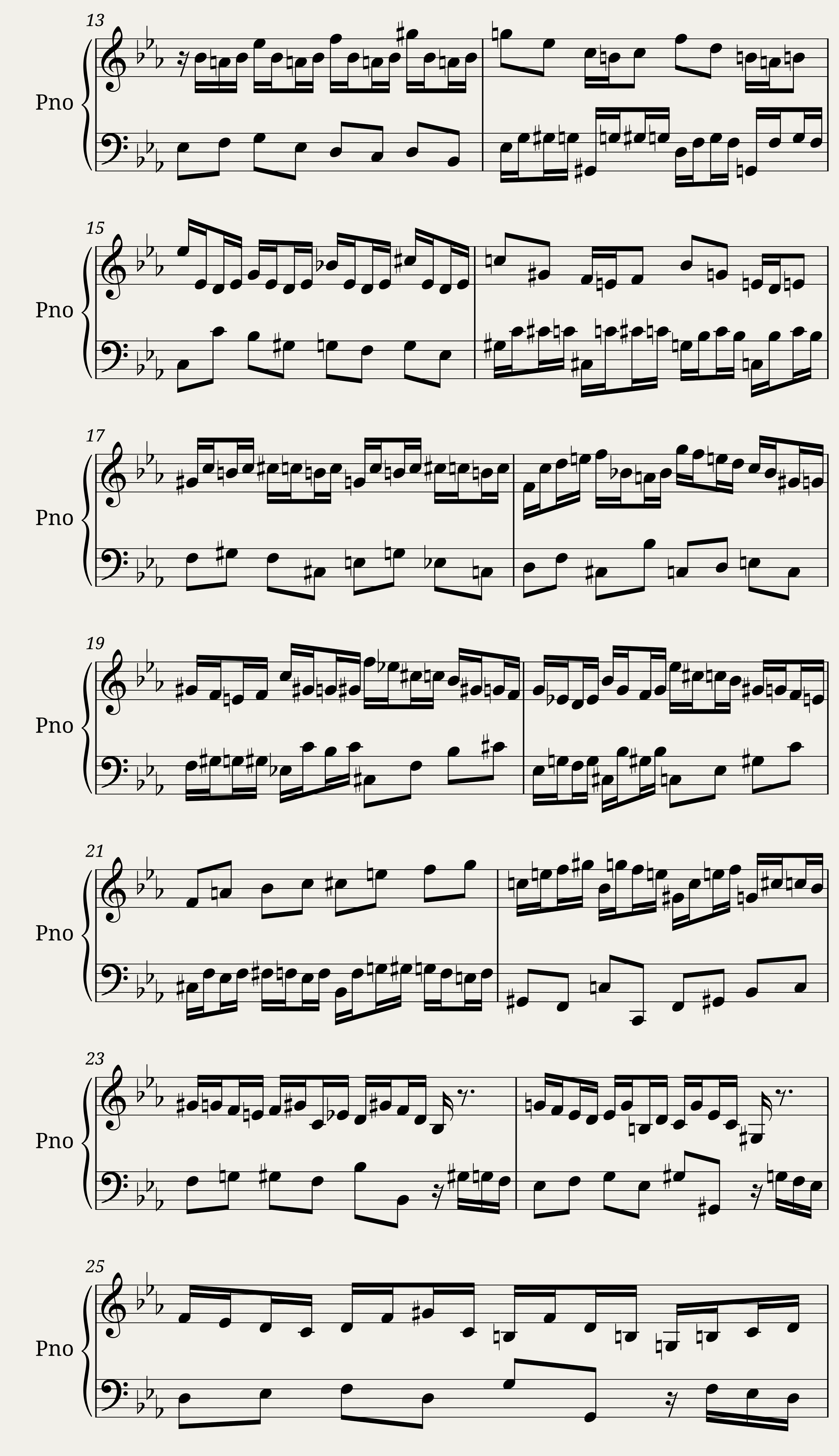 Das Wohltemperierte Clavier II, Praeludium II — 2/3