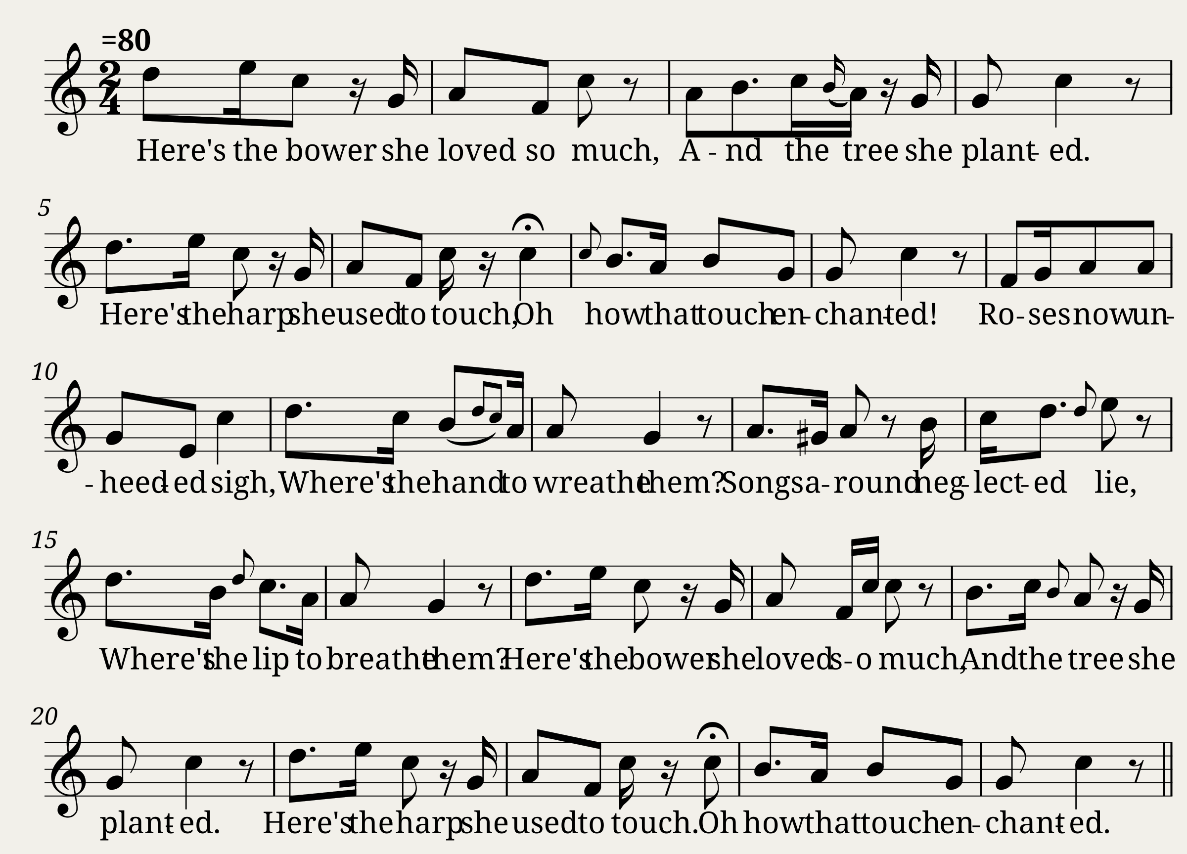 Heres the Bower. Dix.15