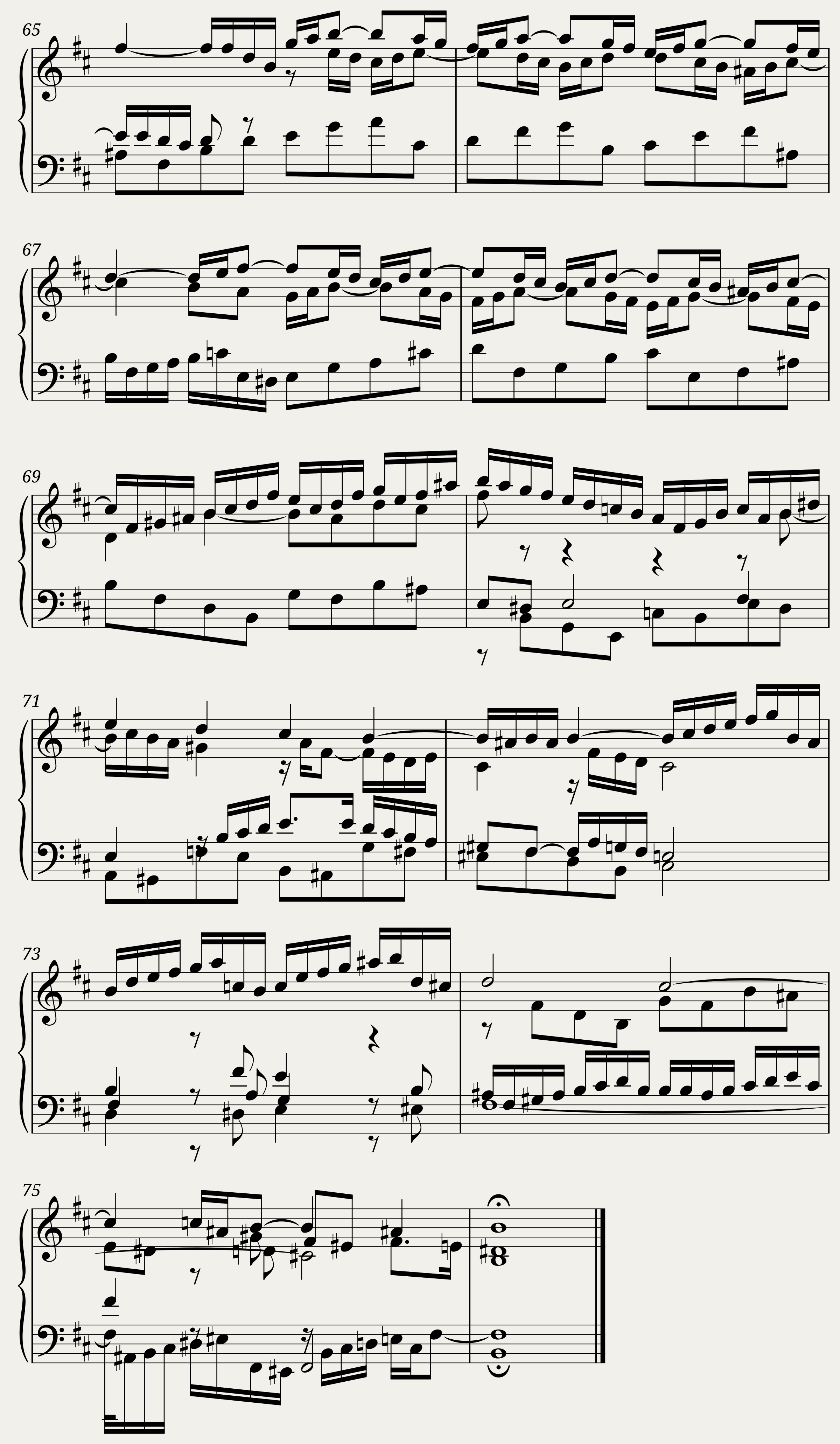 BWV 869 The Well-Tempered Clavier Part I Fuga XXIV — 5/5