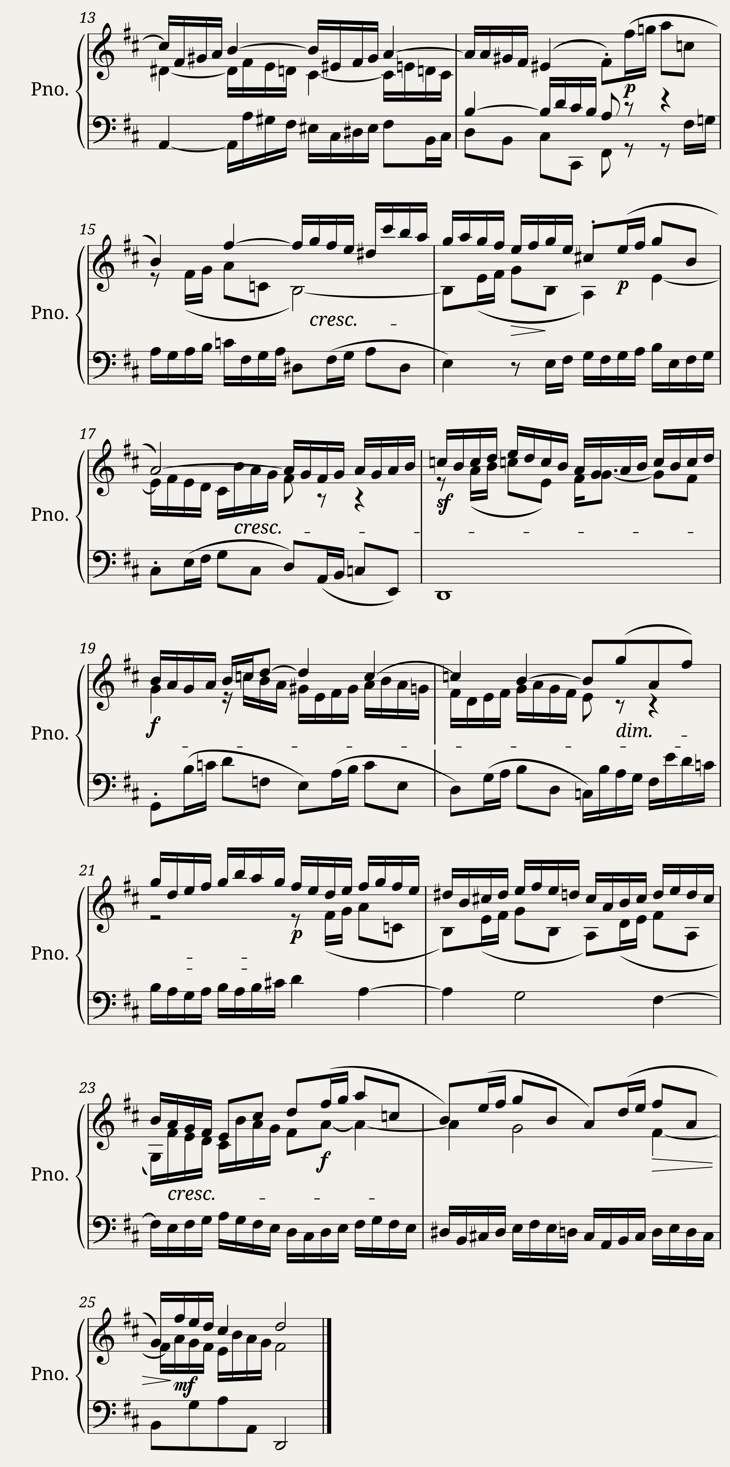 J.S. Bach Sinfonia No. 3 in D Major (3-part Invention) — 2/2