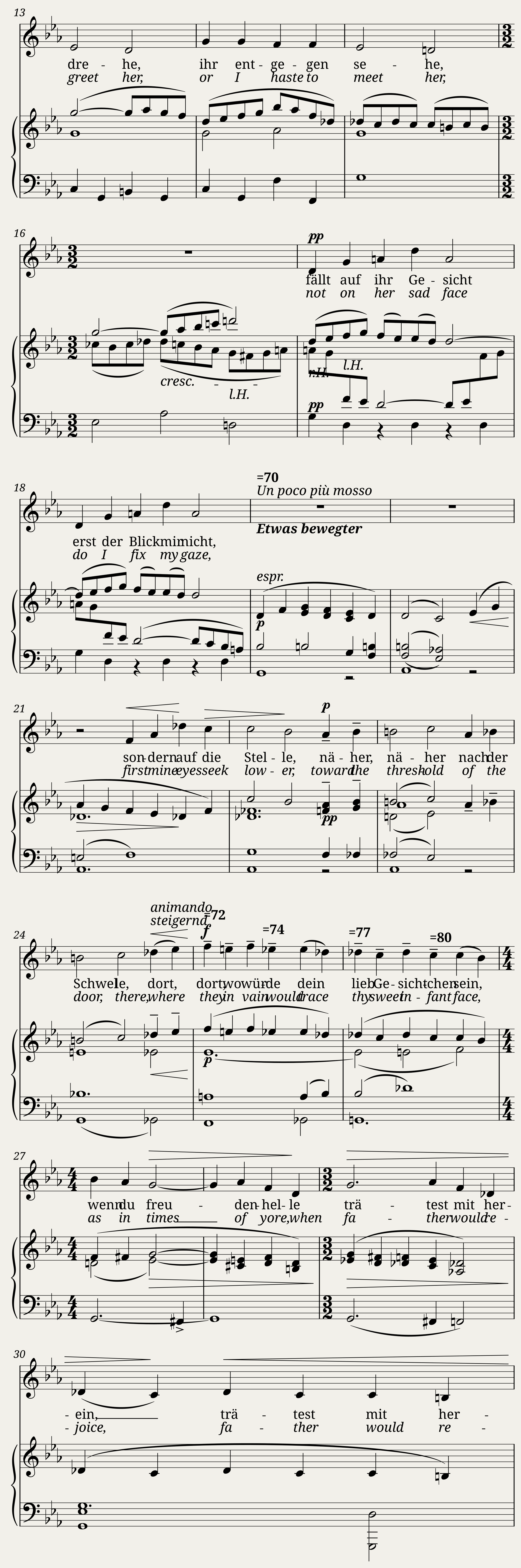 Mahler Gustav - Kindertotenlieder No.3 - Wenn dein Mütterlein — 2/5