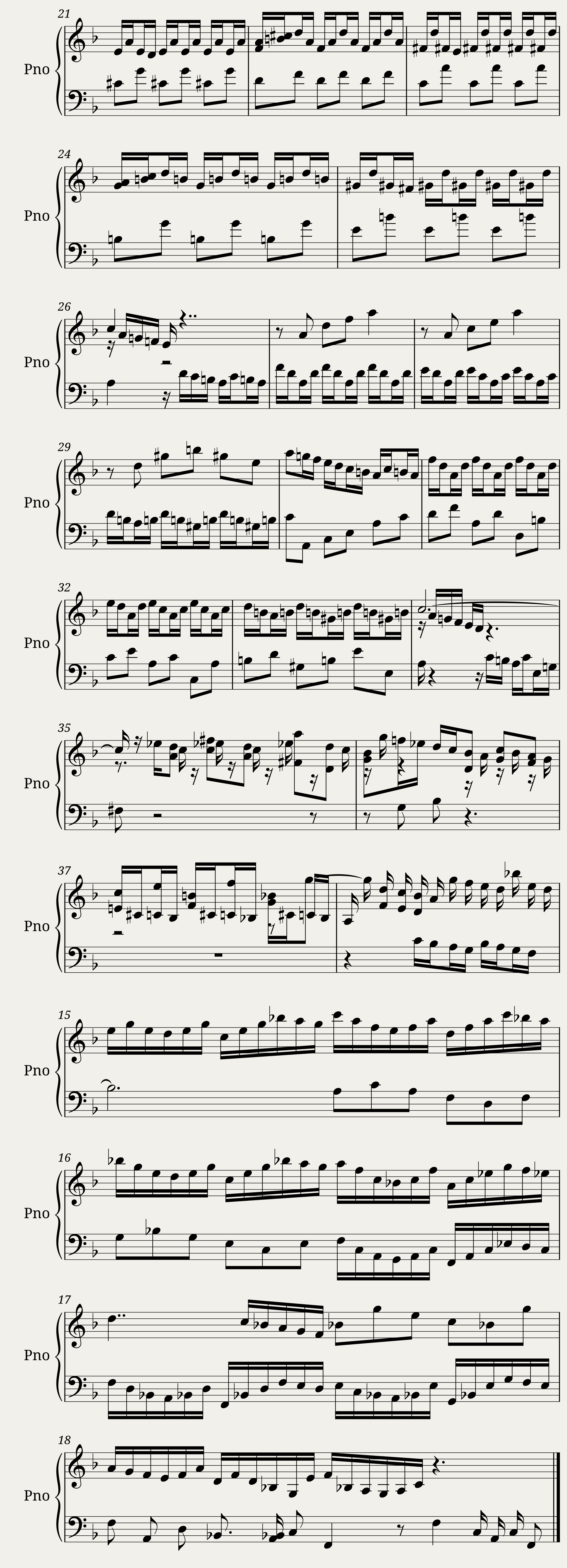 Das Wohltemperierte Clavier I, Praeludium IV — 2/3