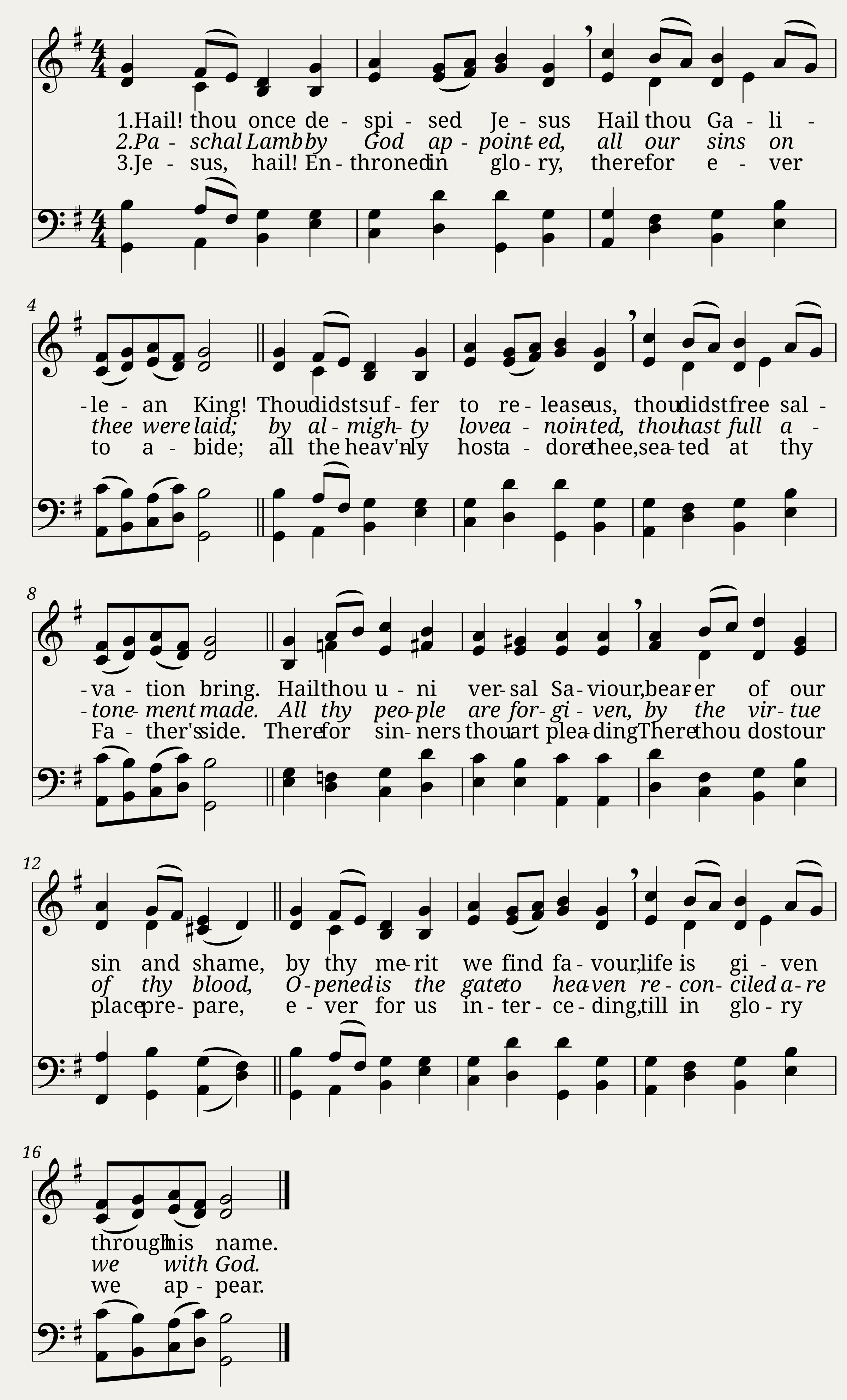 Hail thou once despised Jesus