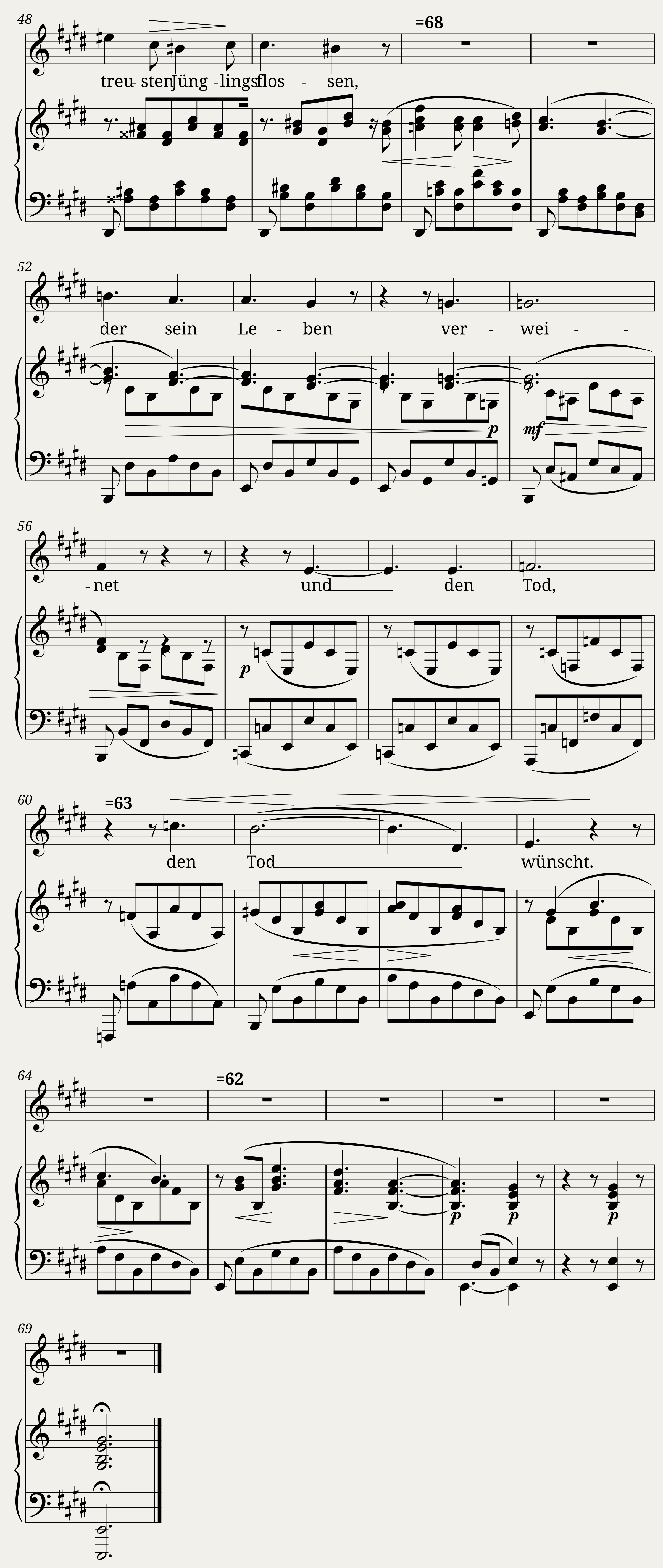 Brahms Johannes - 5 Lieder Op49 No.2 - An ein Veilchen — 3/3