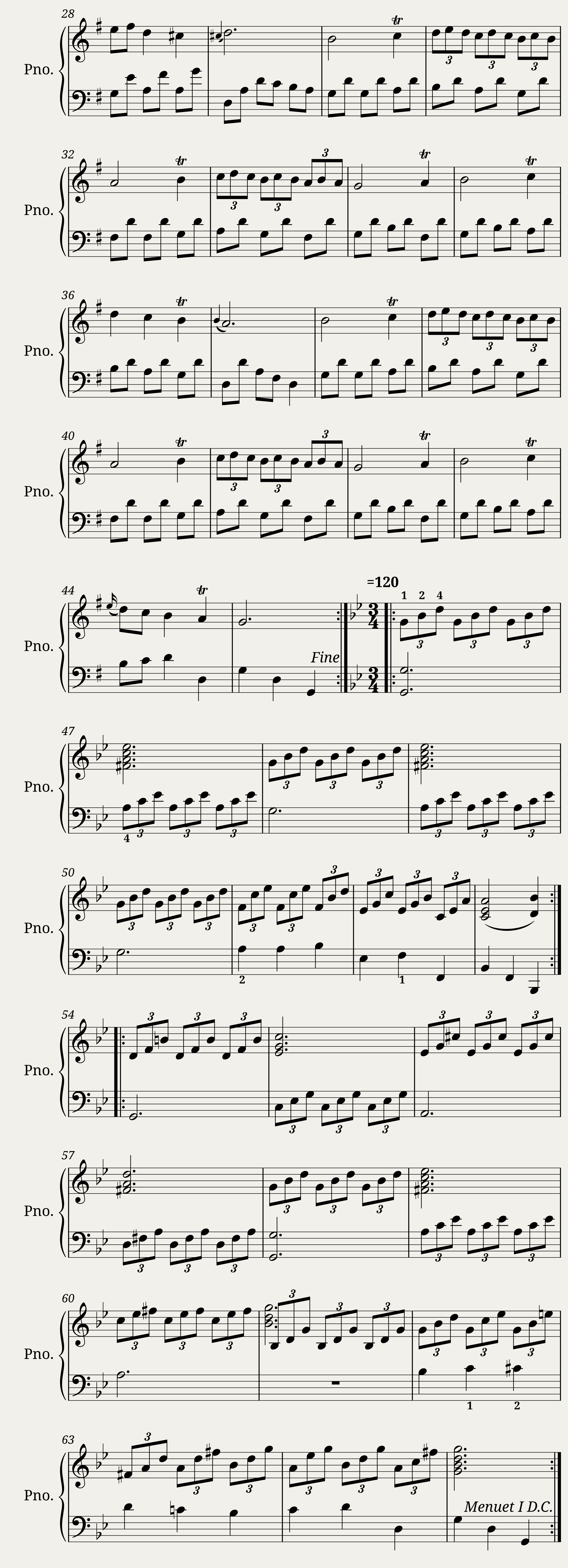 Menuet I und II — 2/2