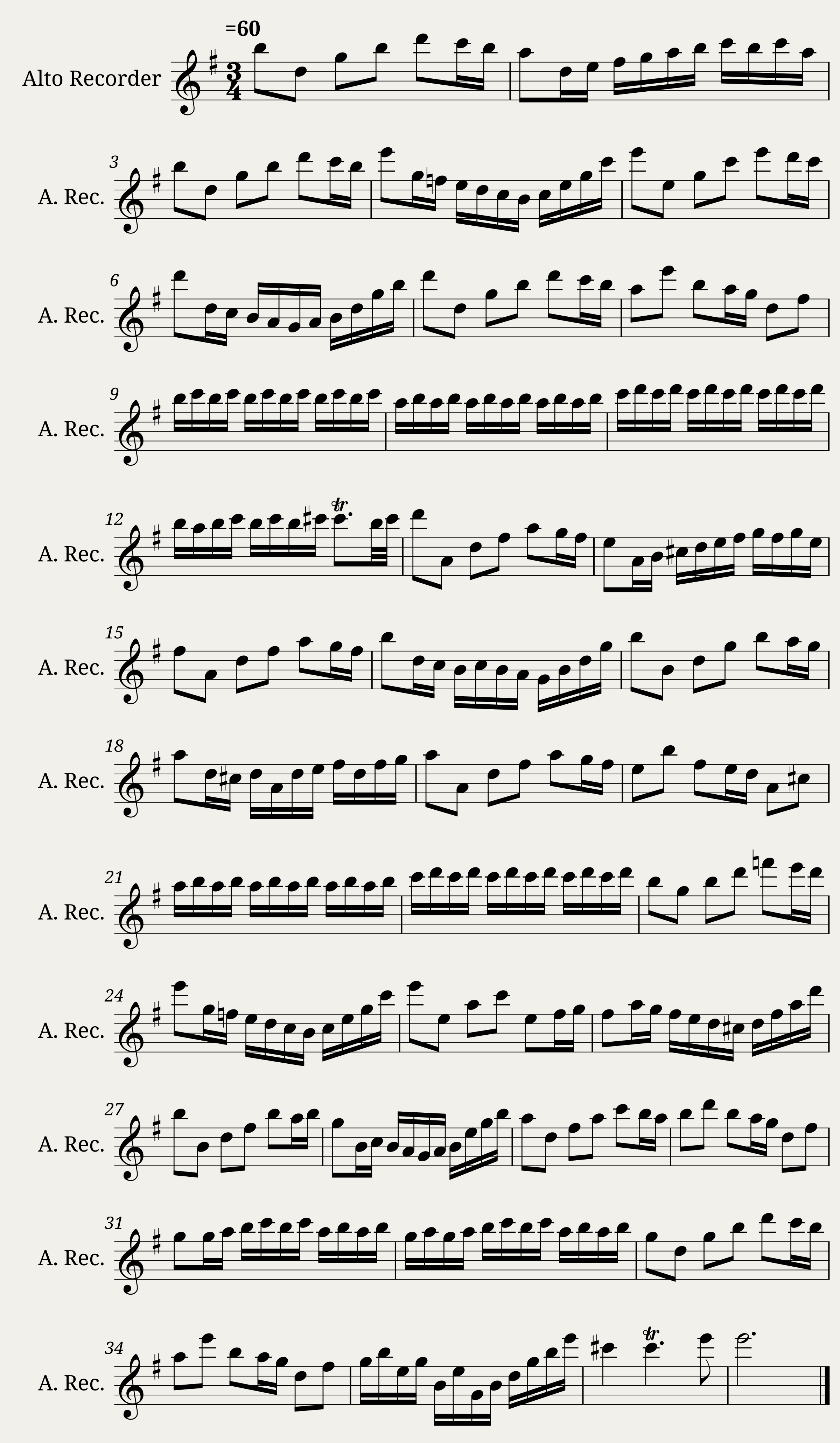 Telemann: Largo from Concerto for 3 trumpets for solo alto recorder