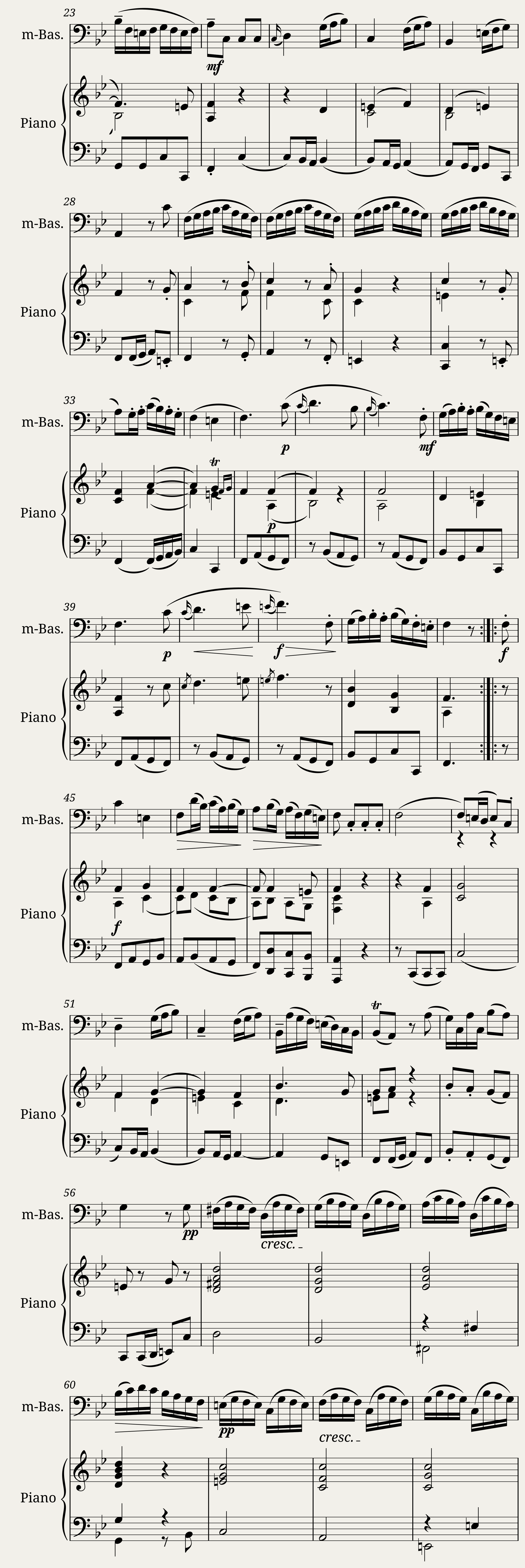 J. Besozzi Sonata for Basson (PIANO SIMPLIFIED) — 2/3