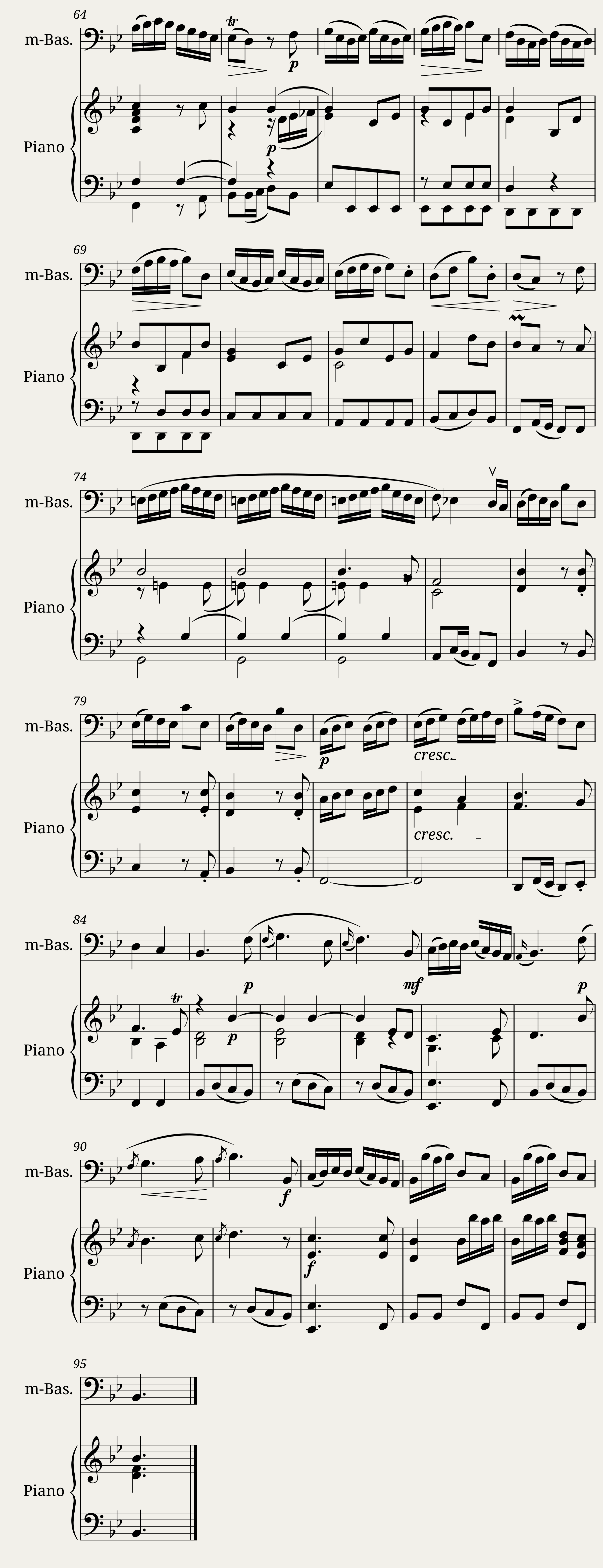 J. Besozzi Sonata for Basson (PIANO SIMPLIFIED) — 3/3