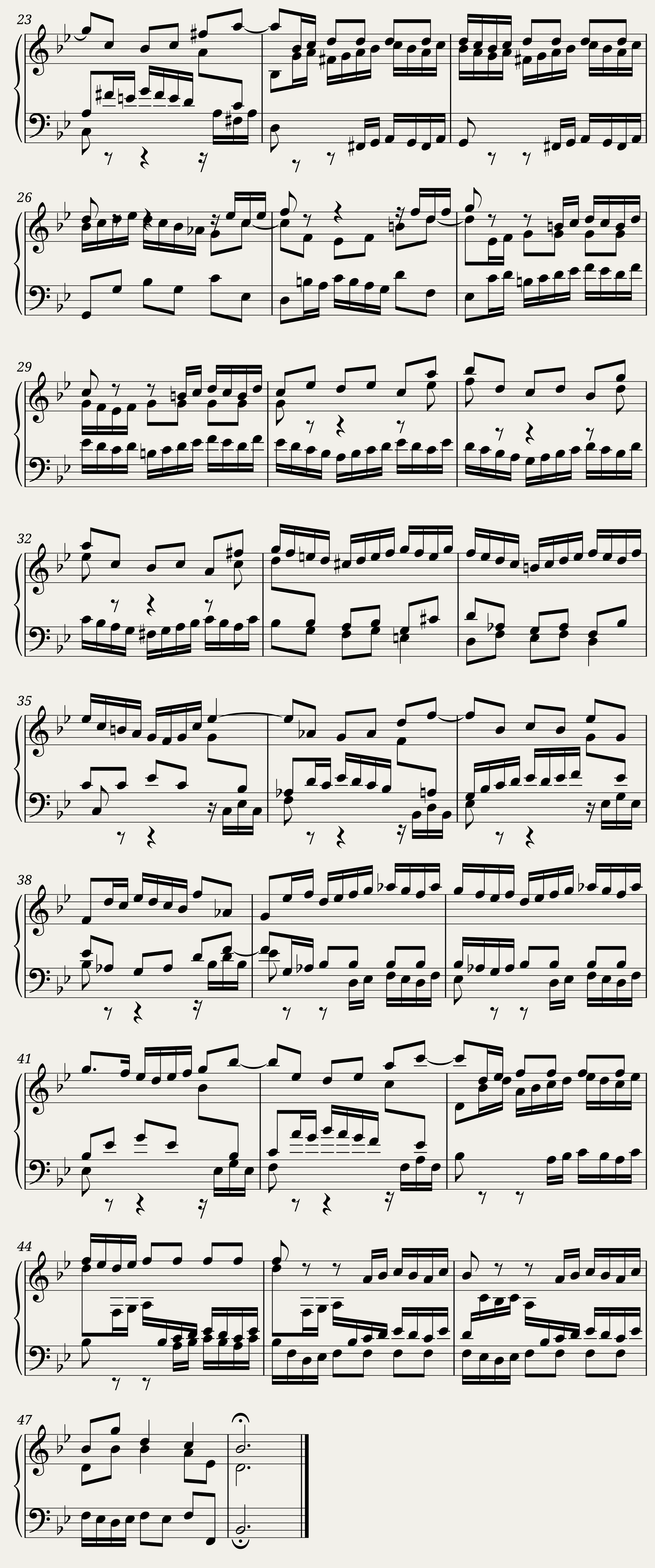 BWV 867 The Well-Tempered Clavier Part I Fuga XXII — 2/2