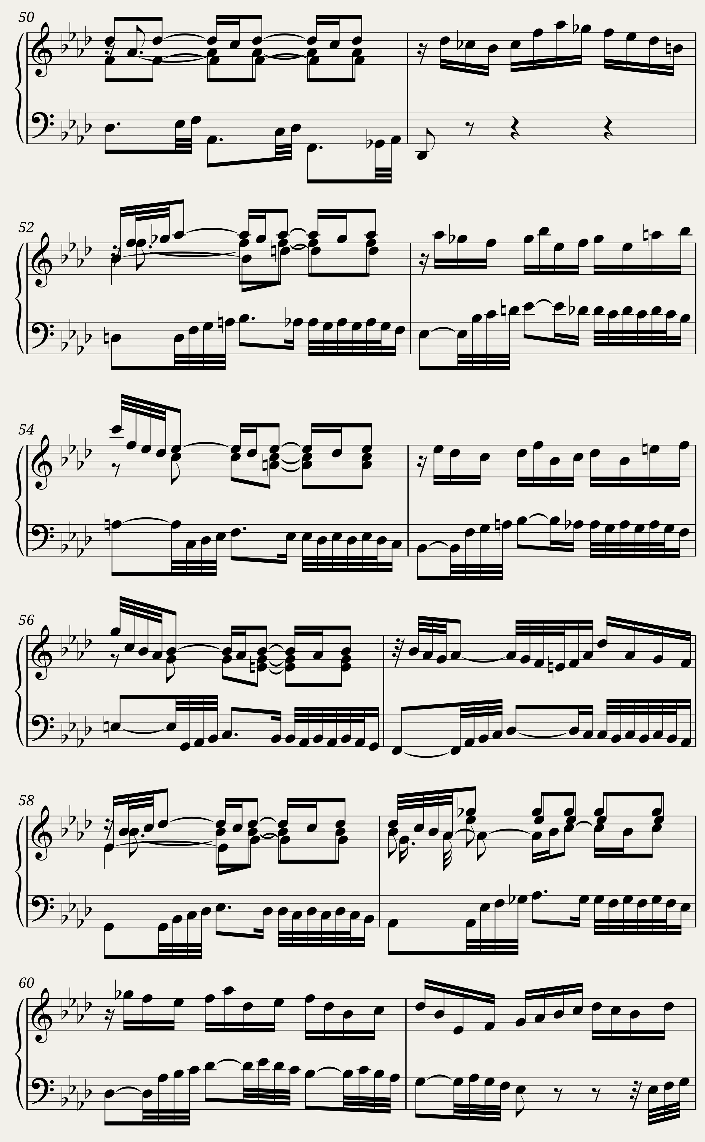 BWV 886: The Well-tempered Clavier Book II - XVII (A = 415 Hz) — 4/8