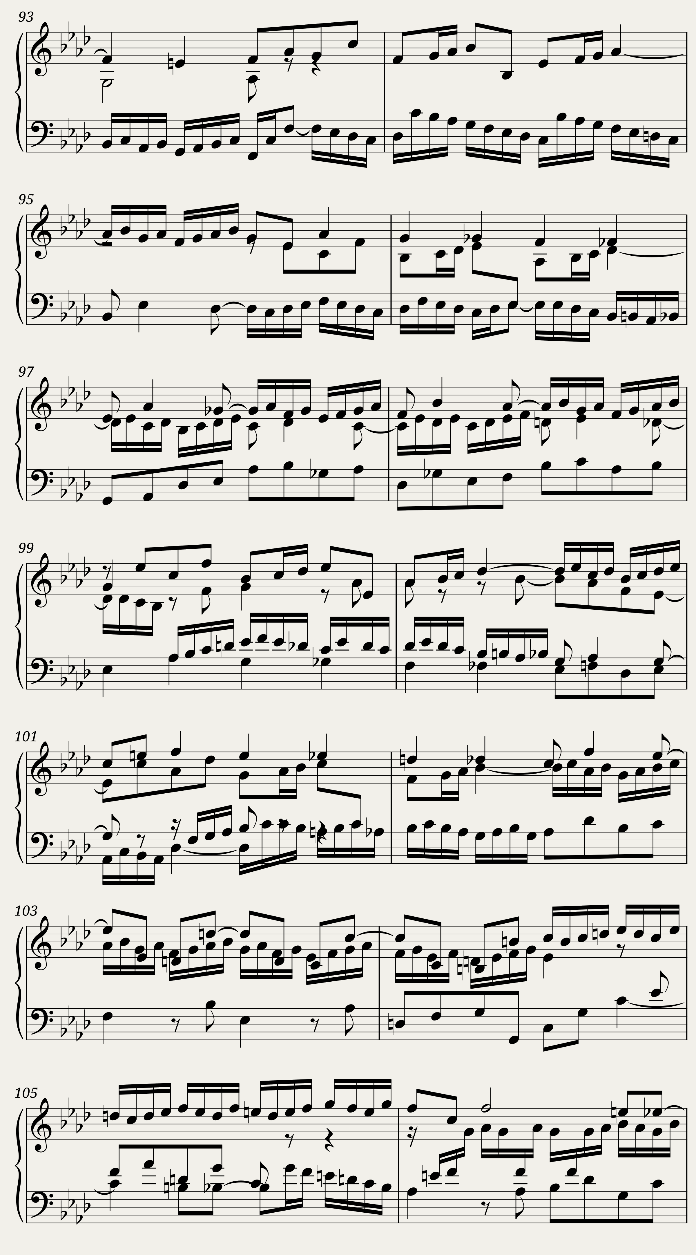 BWV 886: The Well-tempered Clavier Book II - XVII (A = 415 Hz) — 7/8
