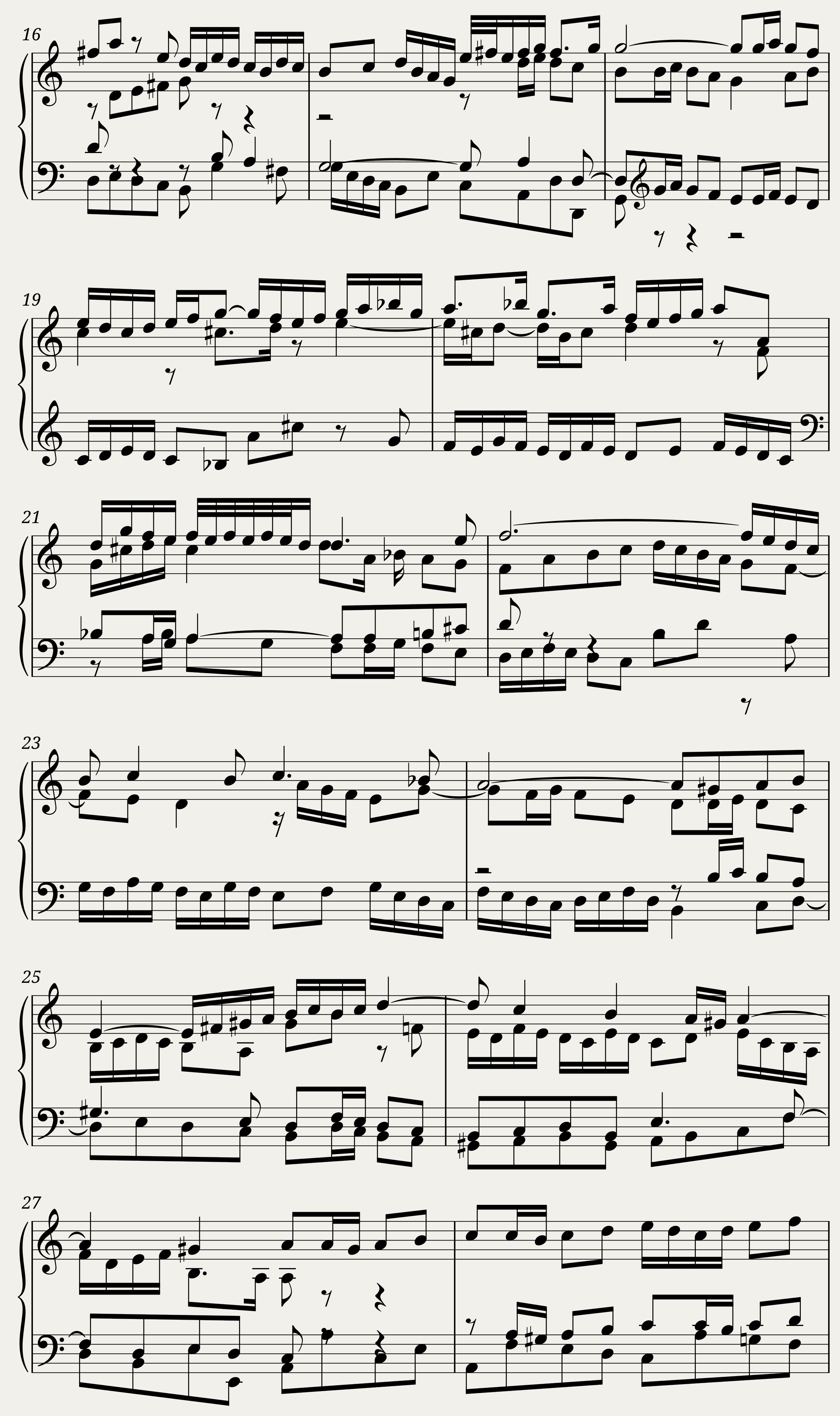 BWV 867 The Well-Tempered Clavier Part I Praeludium XXII — 2/2
