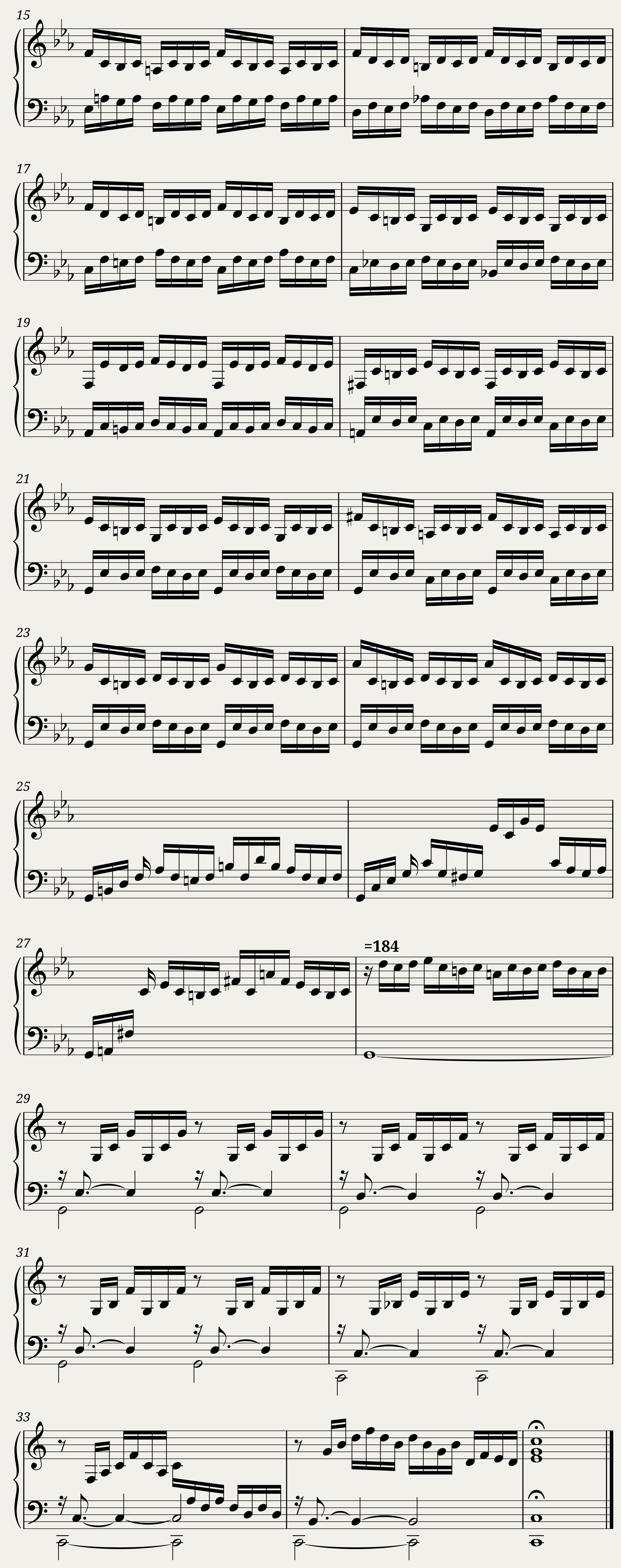 BWV 846 The Well-Tempered Clavier Part I Fuga I — 2/2