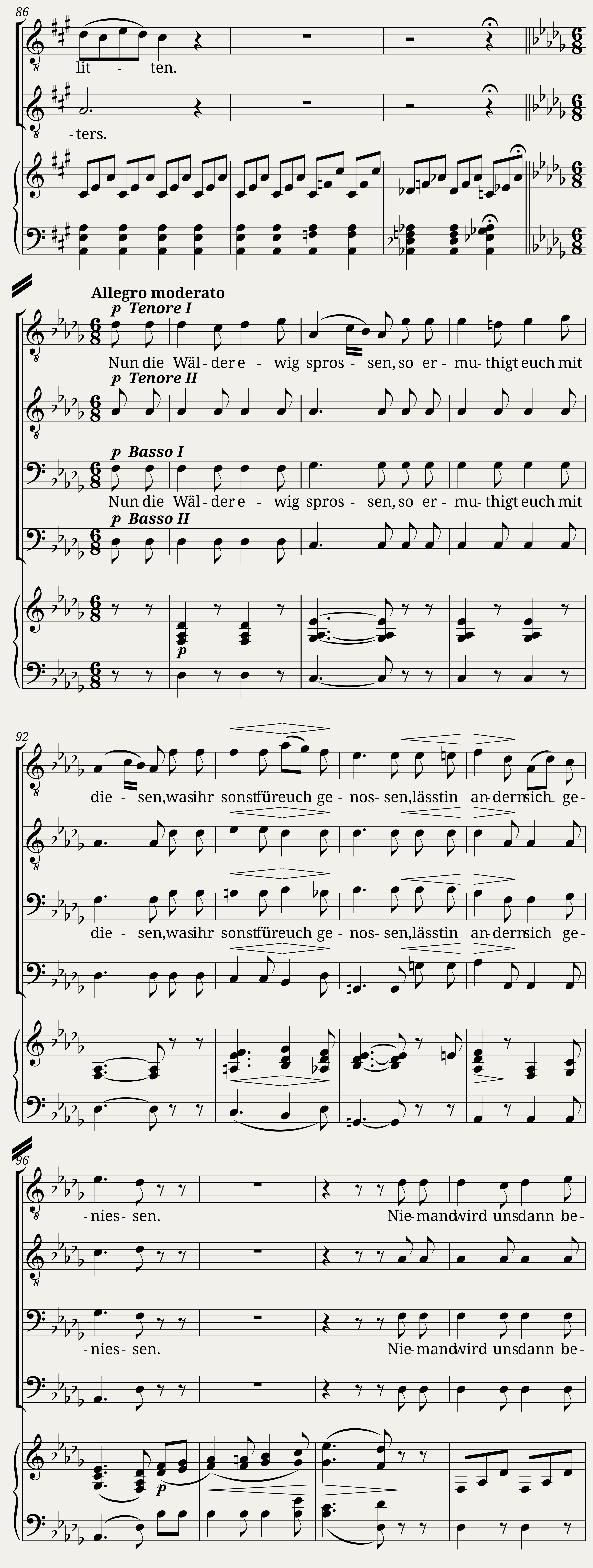 Im Gegenwärtigen Vergangenes, D.710 — 6/9