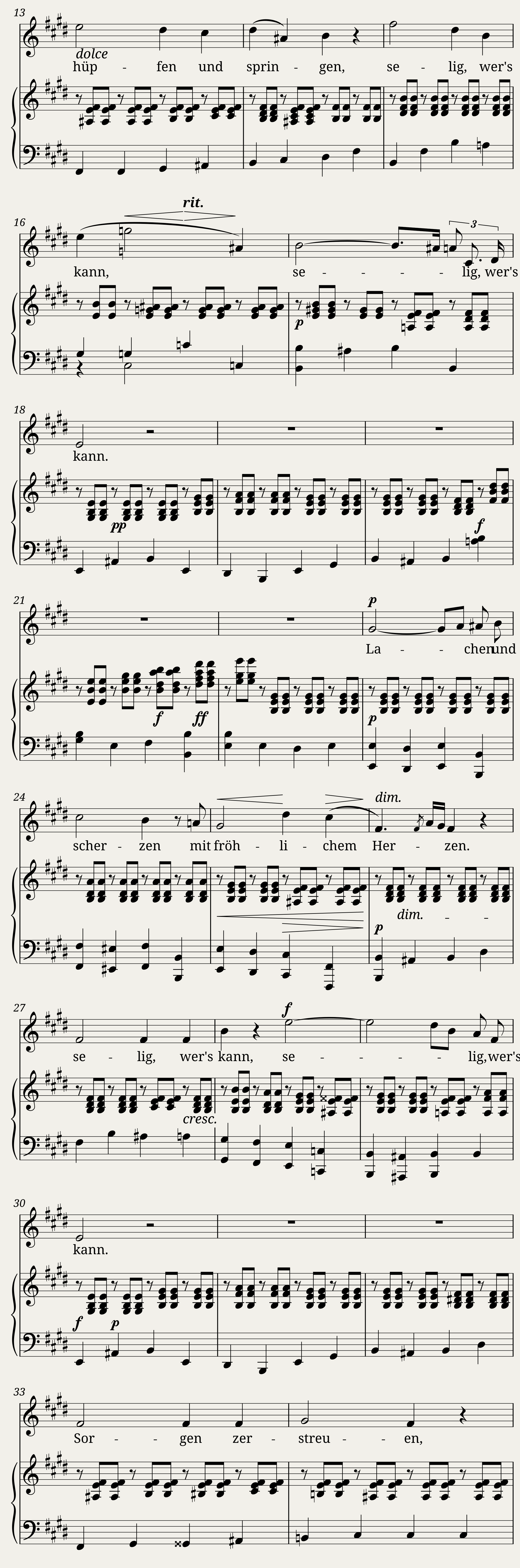 Lied (Immer sich rein kindlich erfreu’n) — 2/4