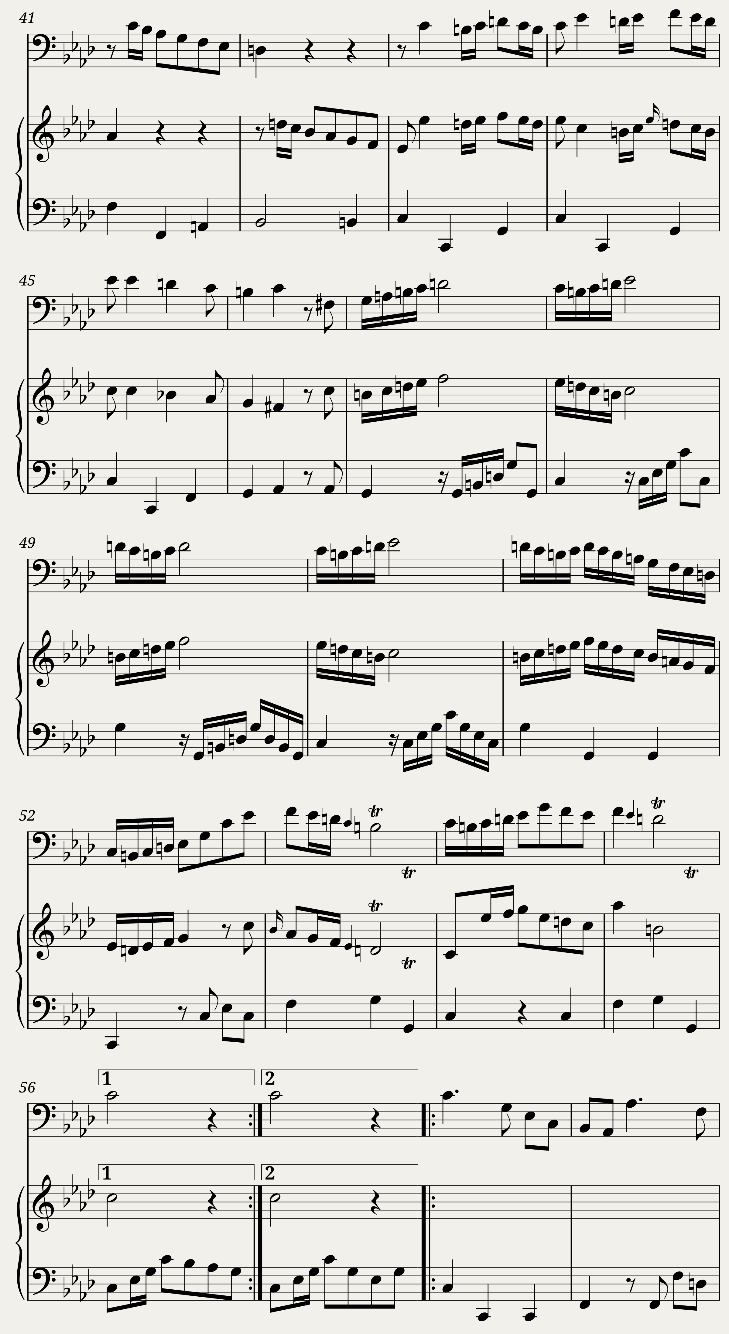 Duetto in F Minor for Bassoon and Keyboard - C. Schaffrath CSWV F:18 — 10/13