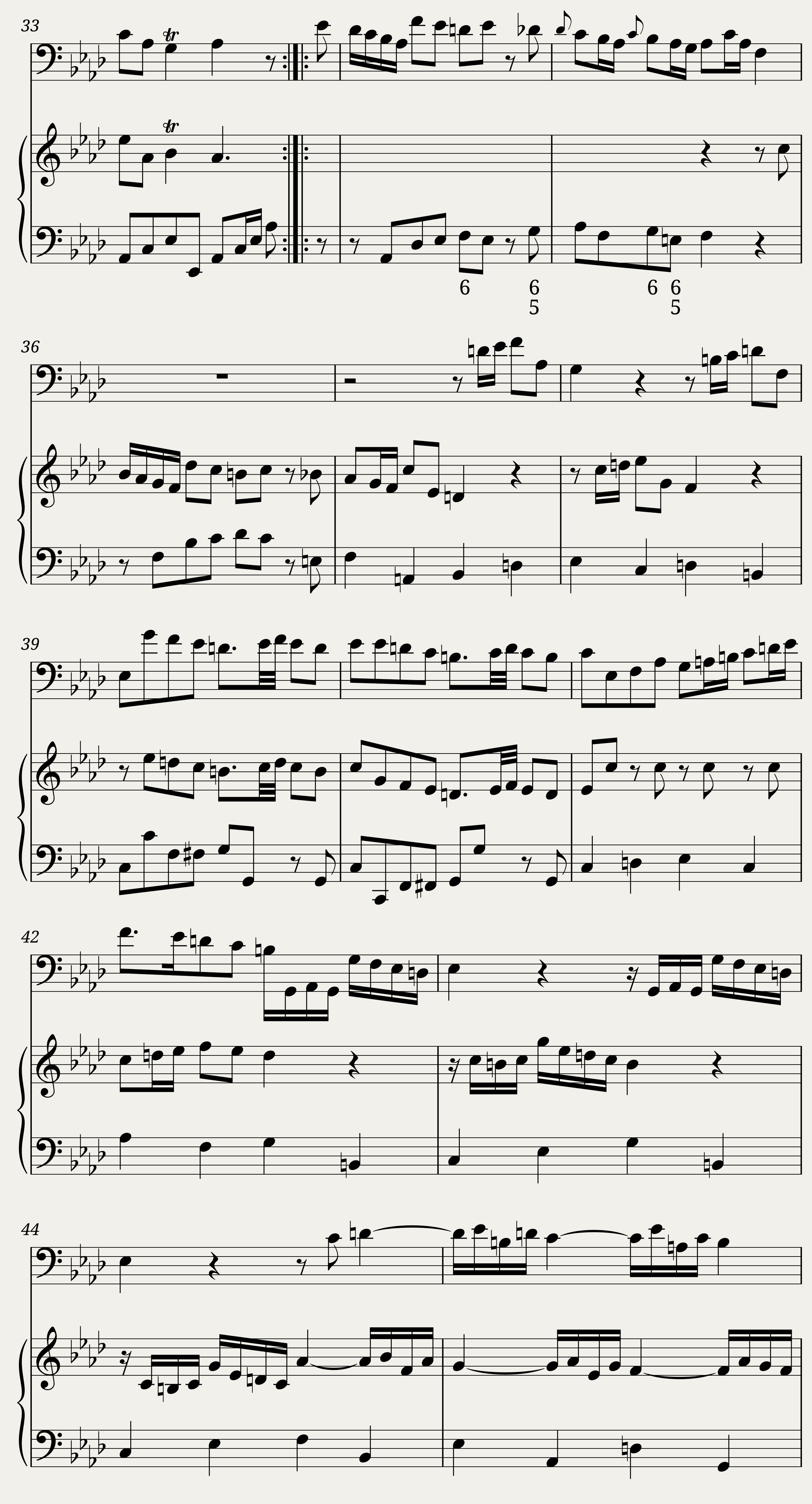 Duetto in F Minor for Bassoon and Keyboard - C. Schaffrath CSWV F:18 — 6/13