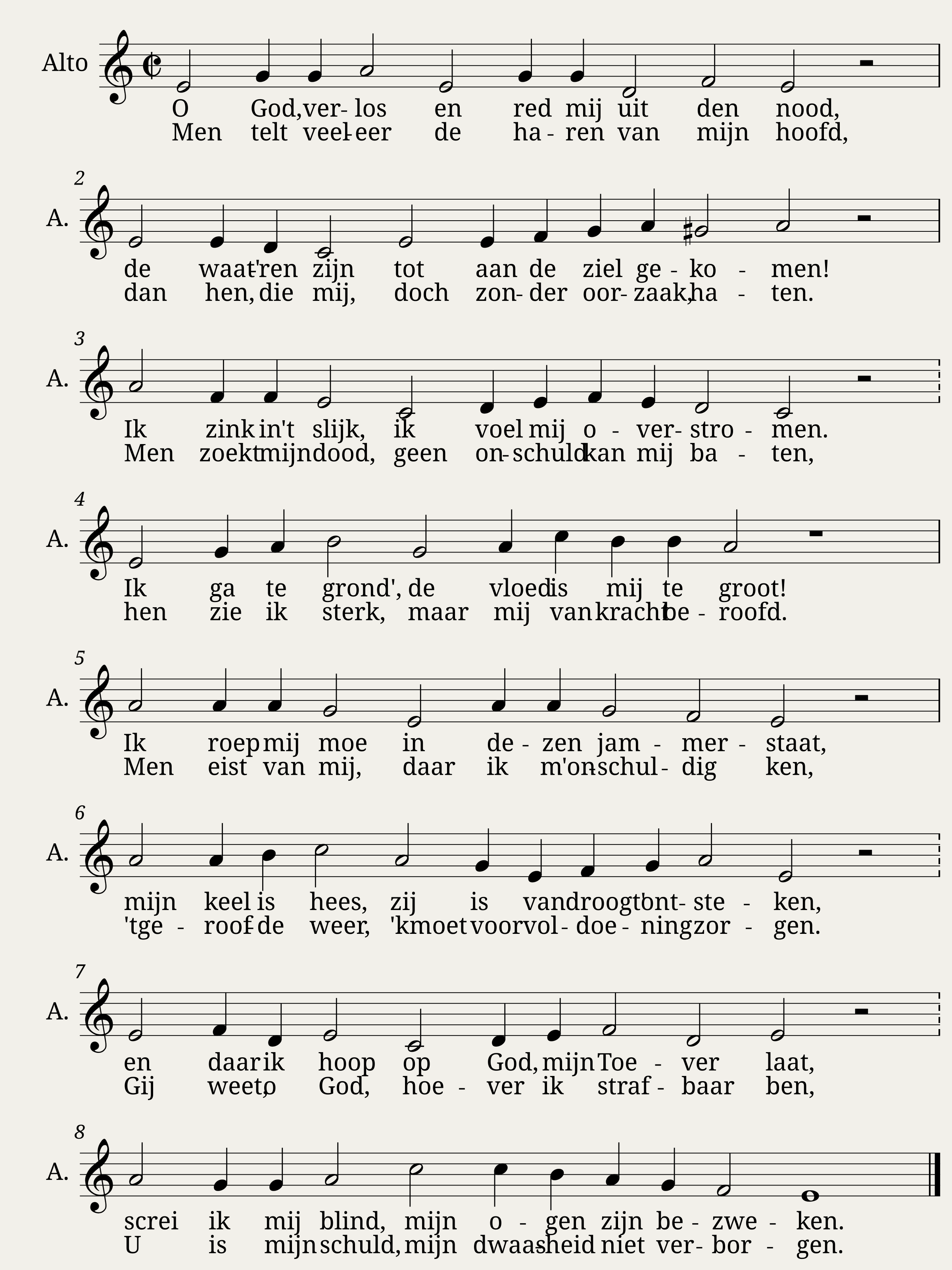 Psalm 69 - O God verlos en red mij uit den nood