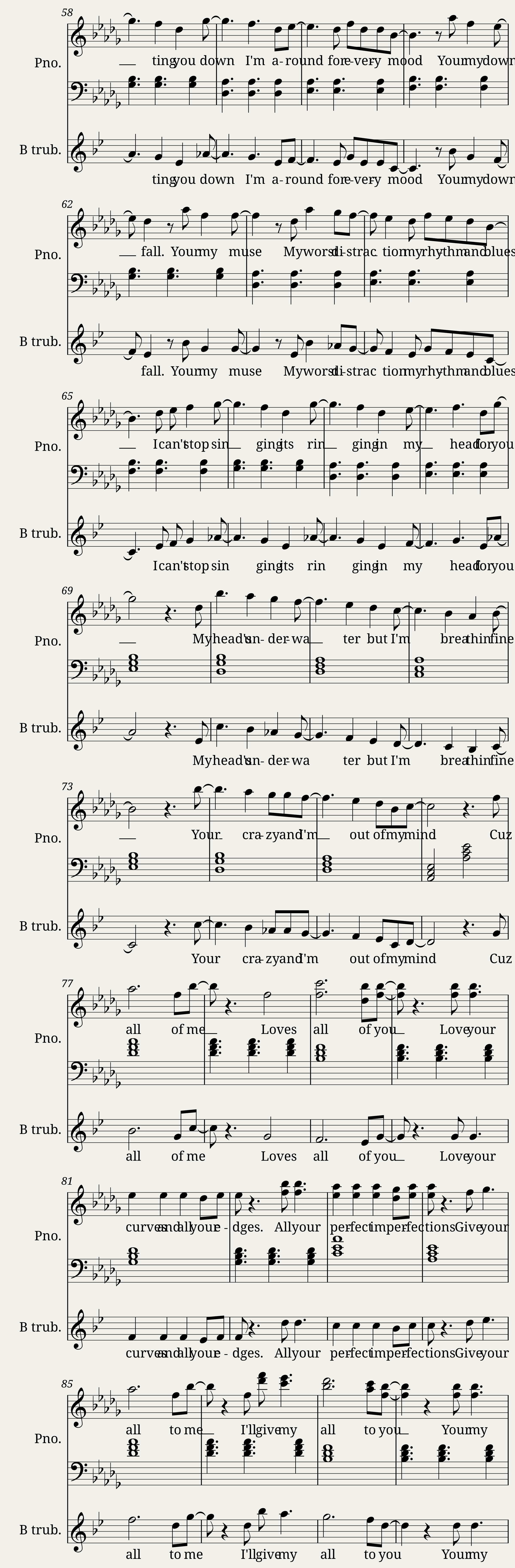 All Of Me - Duet piano and trumpet — 3/5