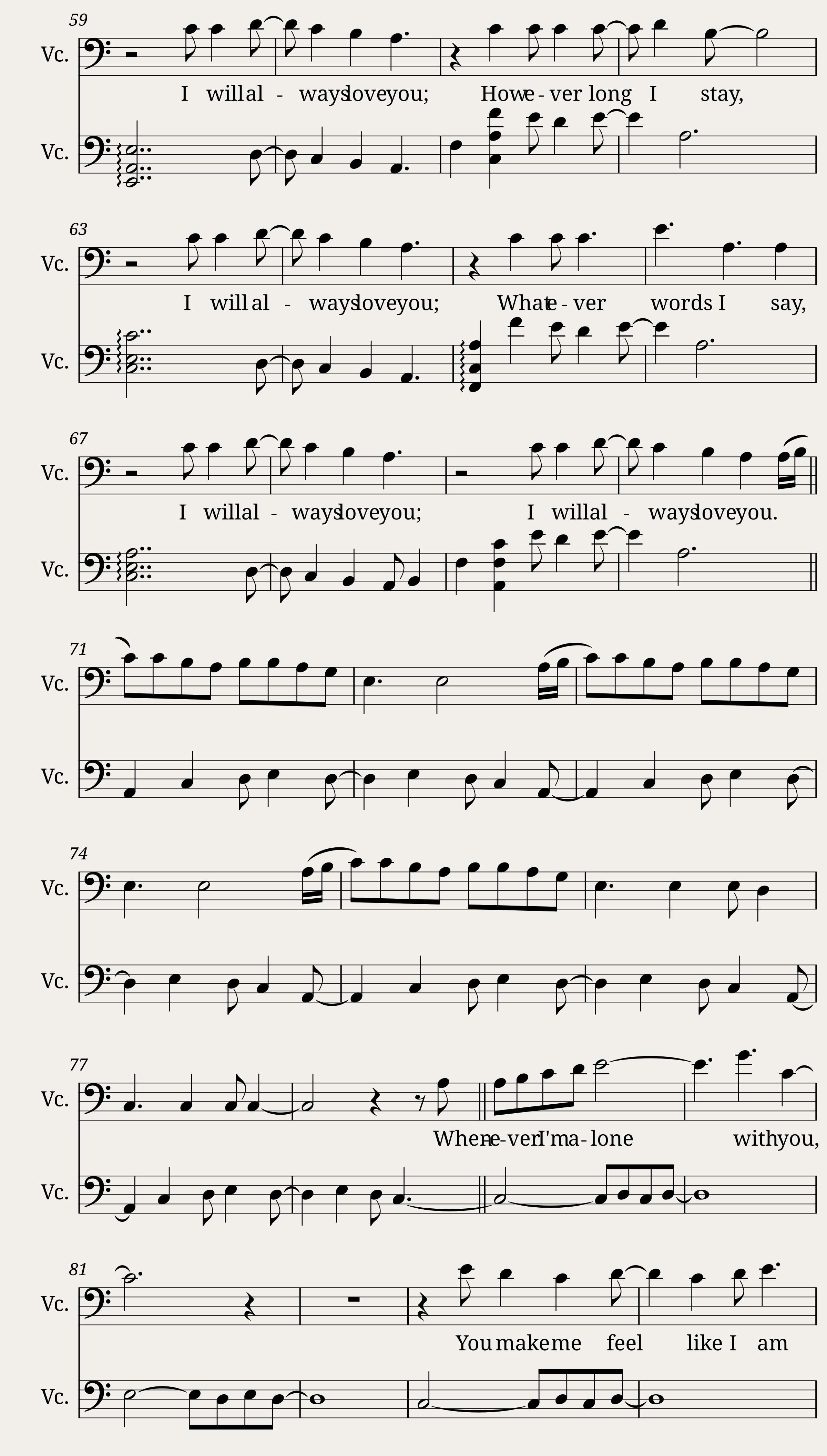 The Cure - Lovesong - Cello — 3/4