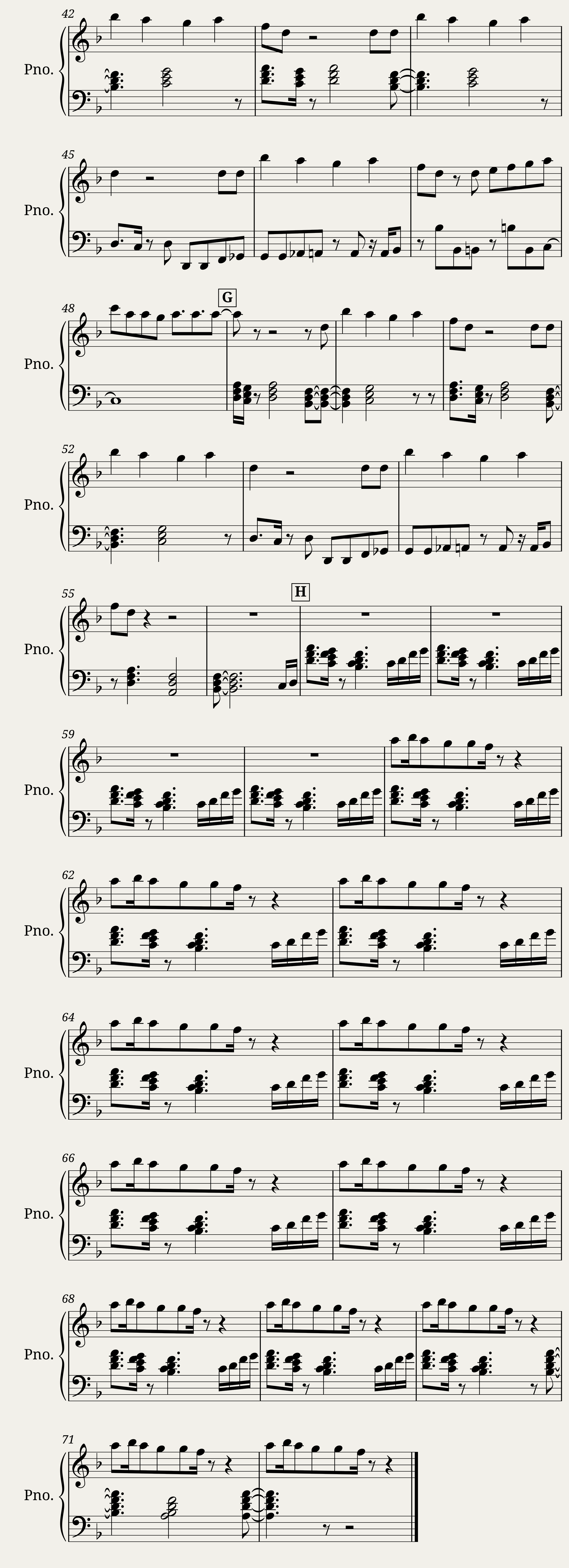 Baby I'm Yours / Ladies and Gentlemen we got him (Piano) — 3/3