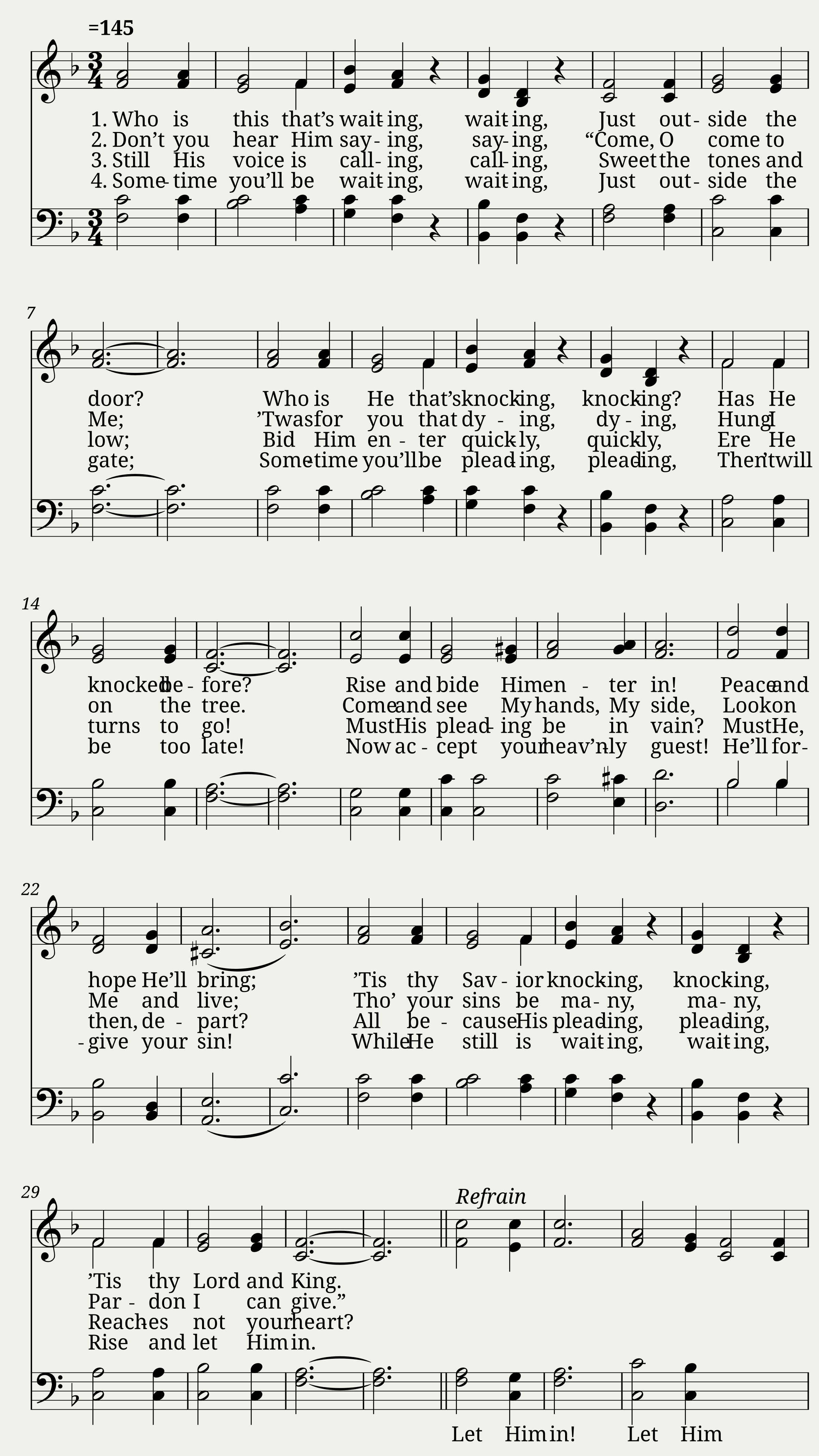 Let him in (miles) - C. Austin Miles — 1/2
