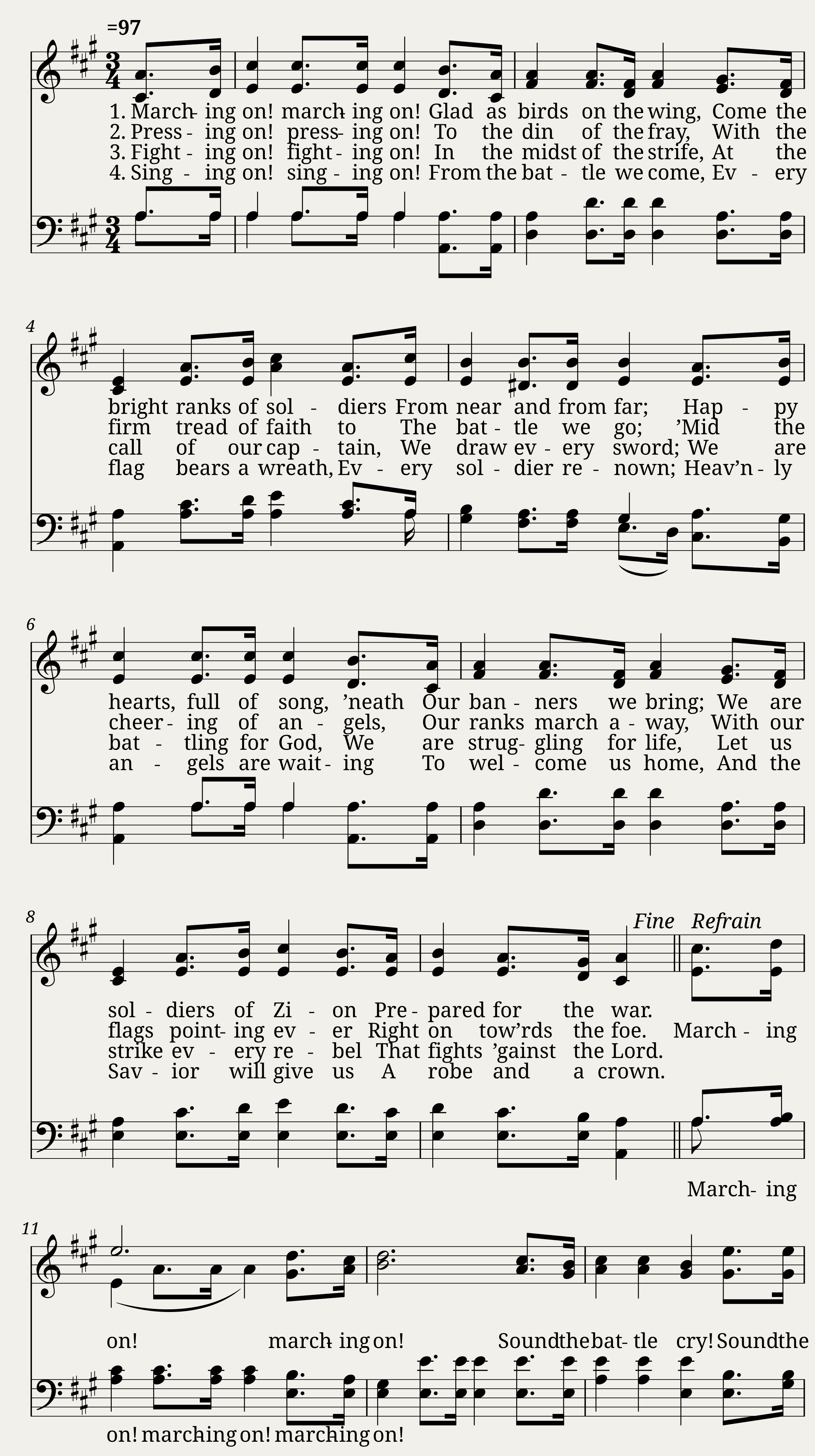 Marching on! - William B. Bradbury — 1/2