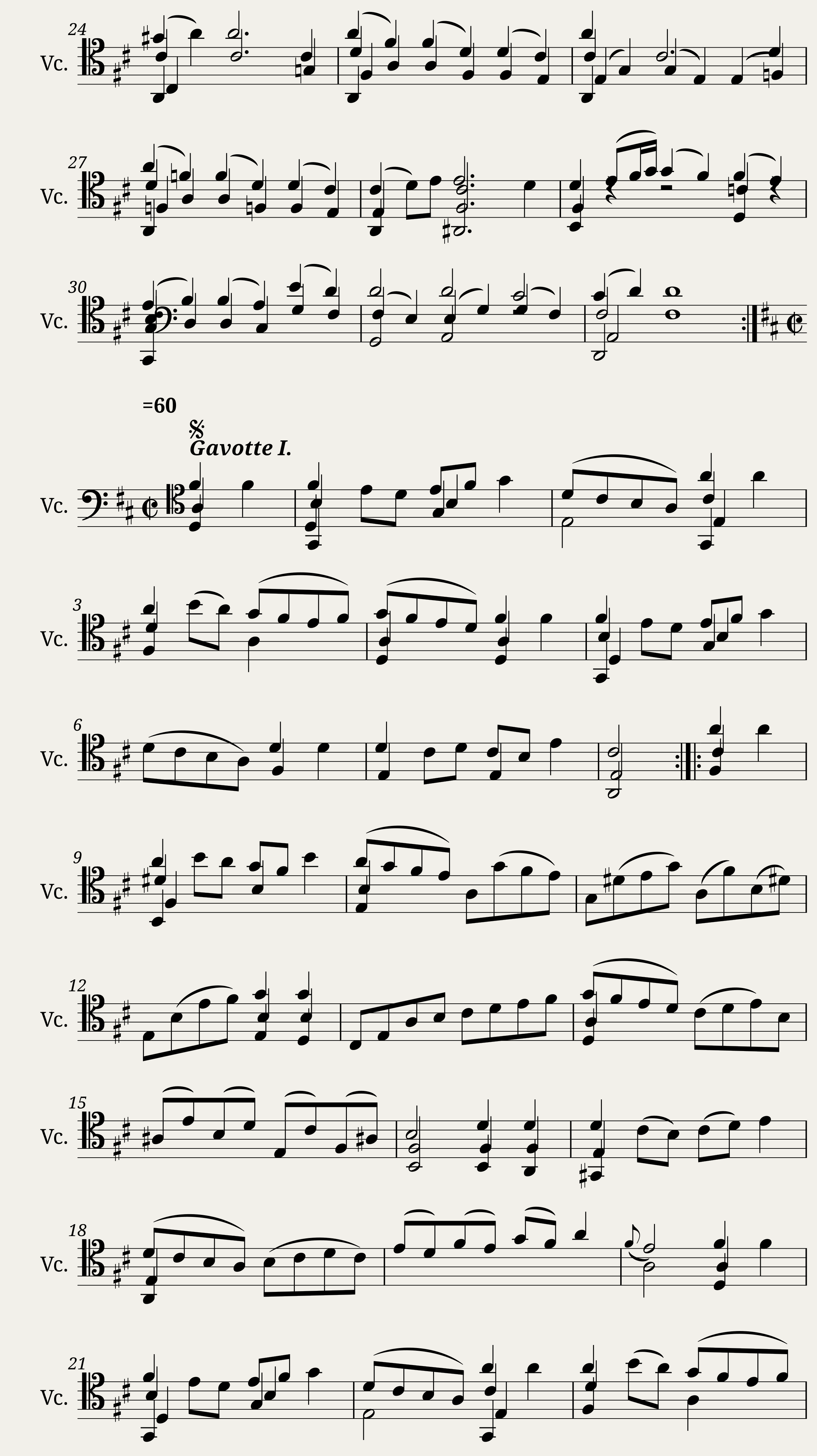 J.S. Bach - Suite no. 6 for Cello Solo BWV 1012 — 10/12