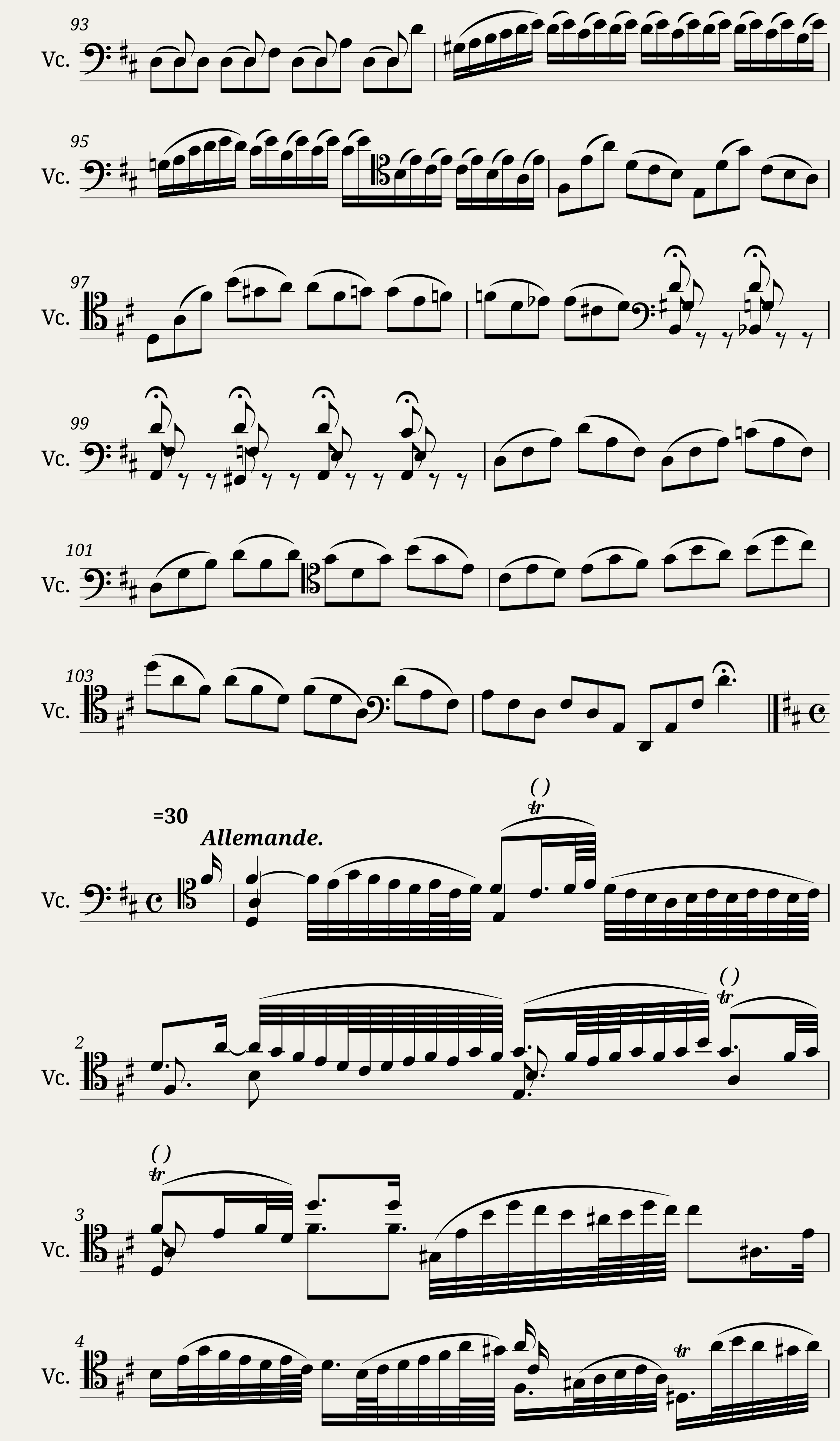 J.S. Bach - Suite no. 6 for Cello Solo BWV 1012 — 5/12