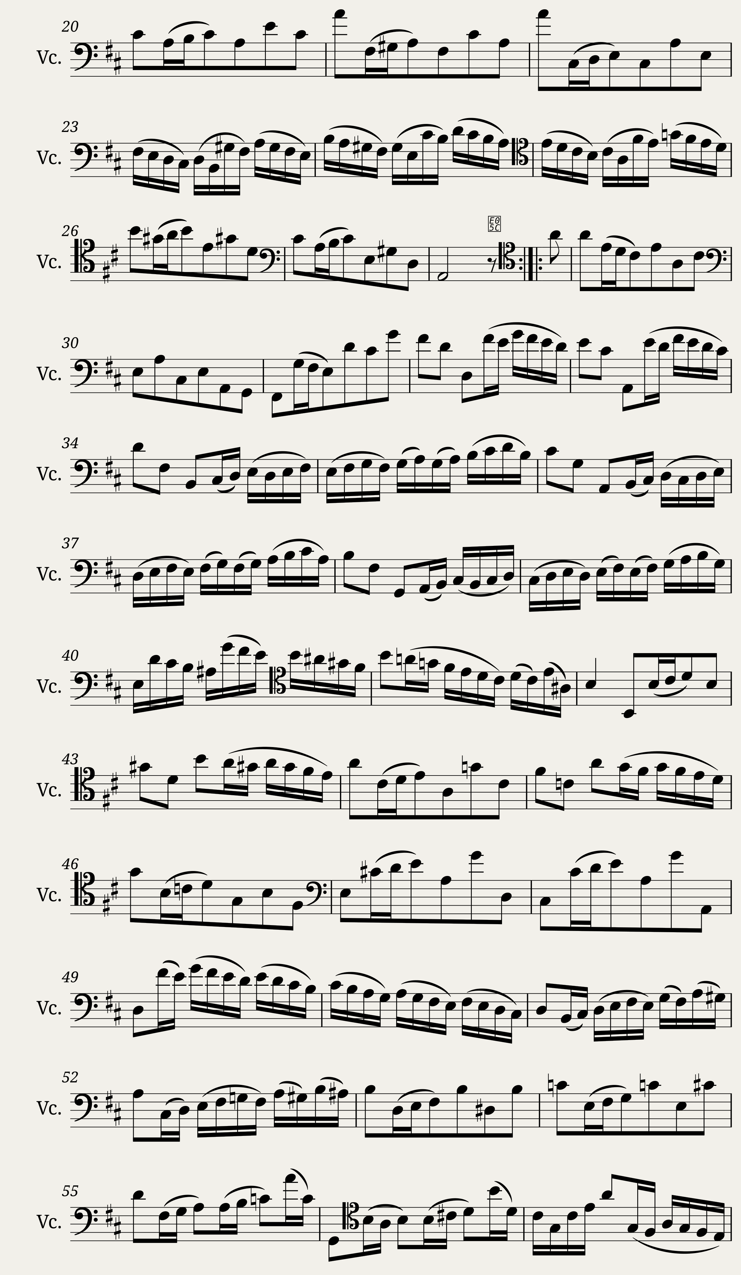 J.S. Bach - Suite no. 6 for Cello Solo BWV 1012 — 8/12