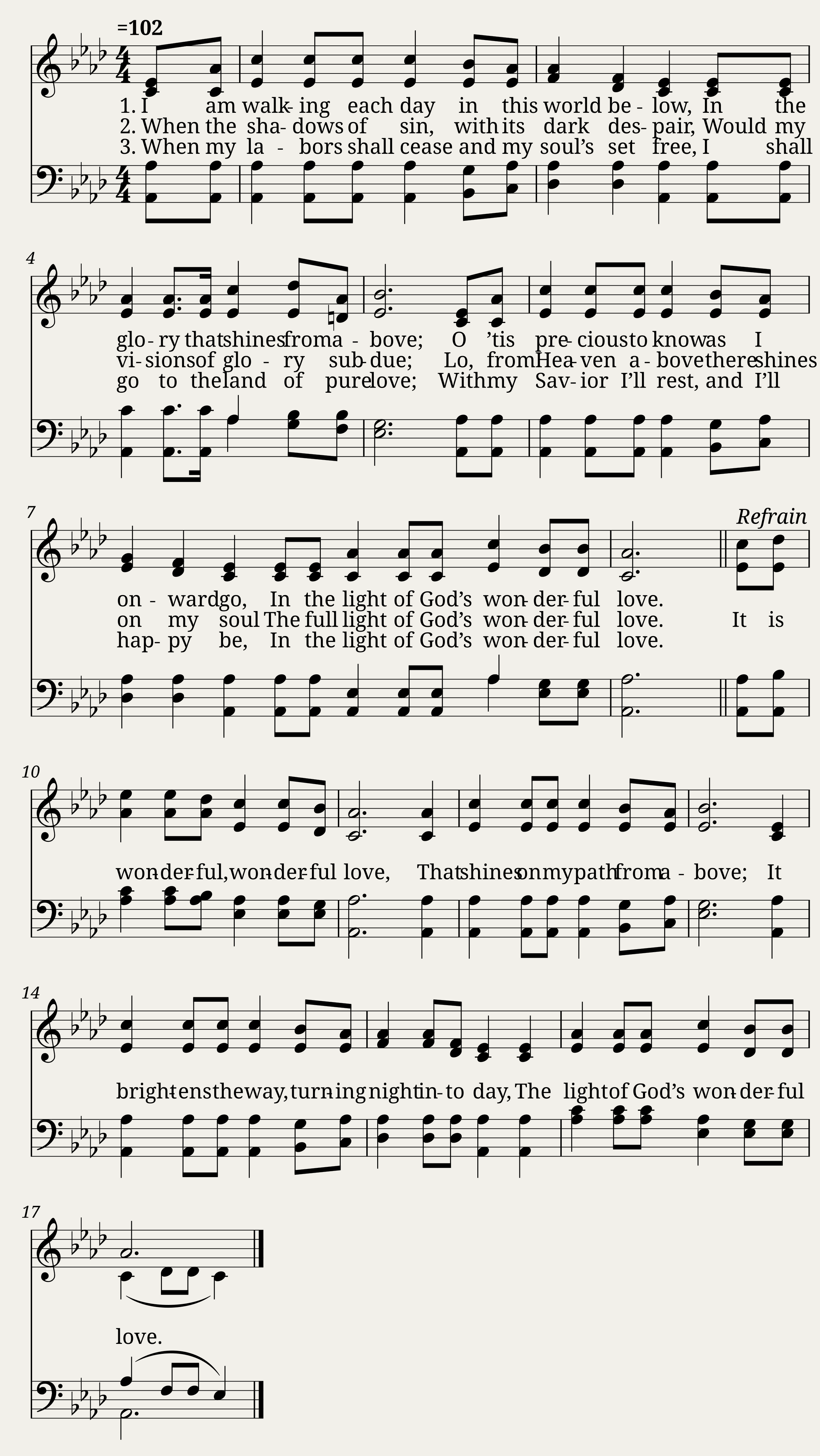 In the light of gods wonderful love - William T. Dale