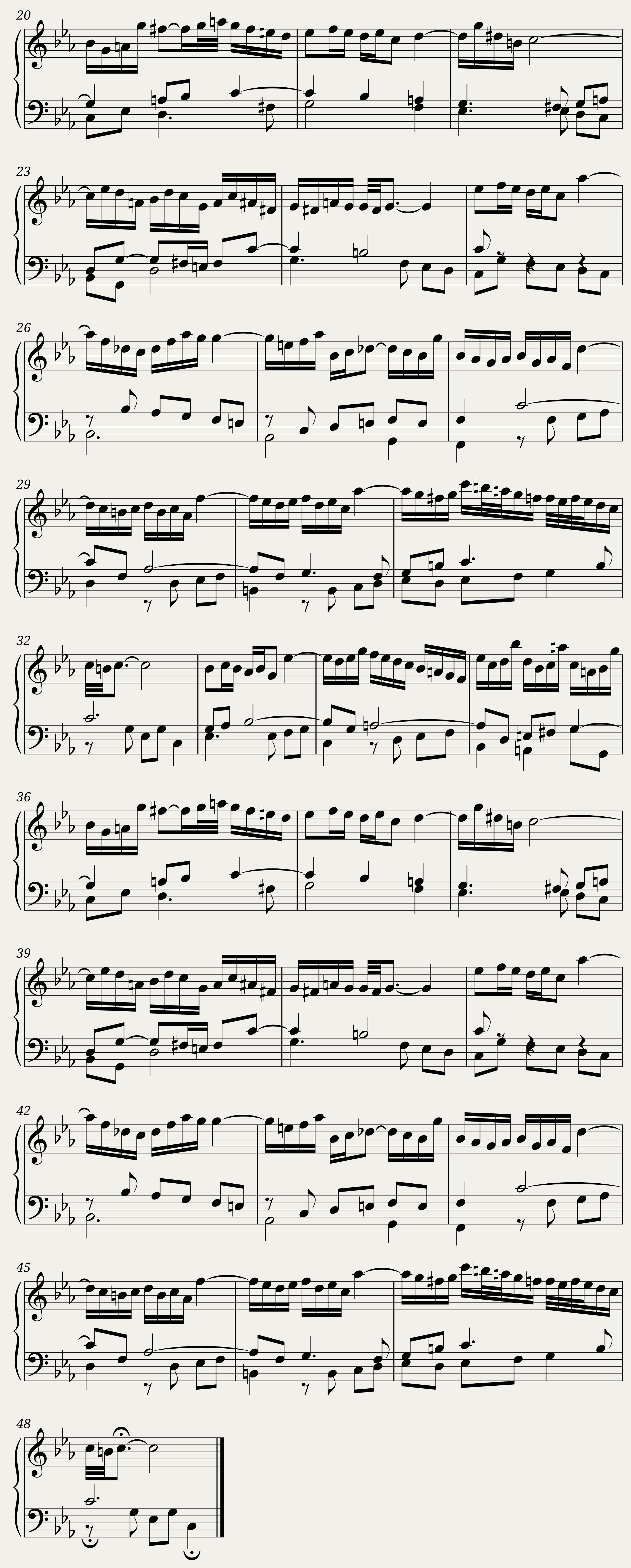 BWV 813 French Suite II Sarabande — 2/2