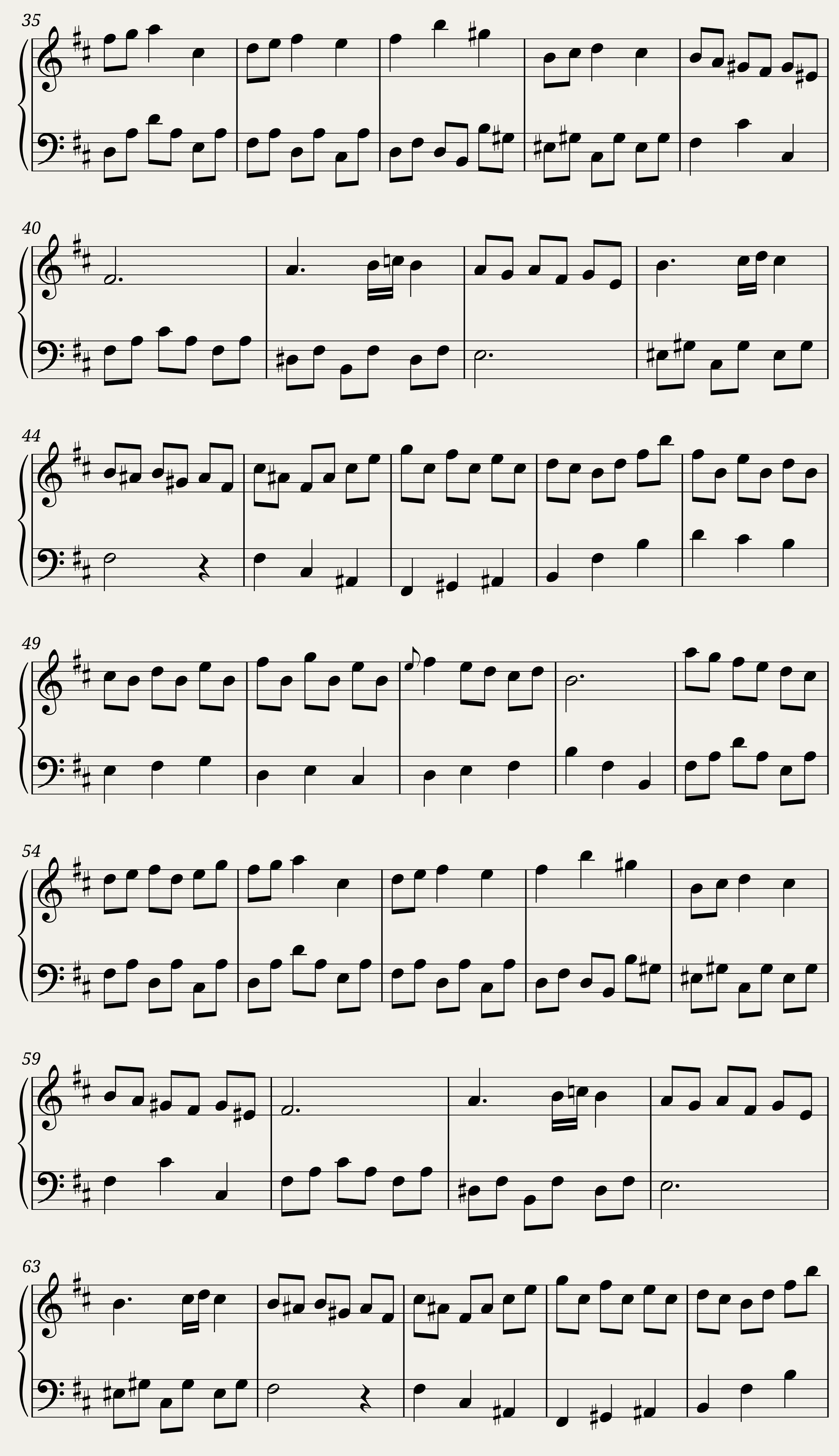 BWV 814 French Suite III Menuet & Trio — 2/5