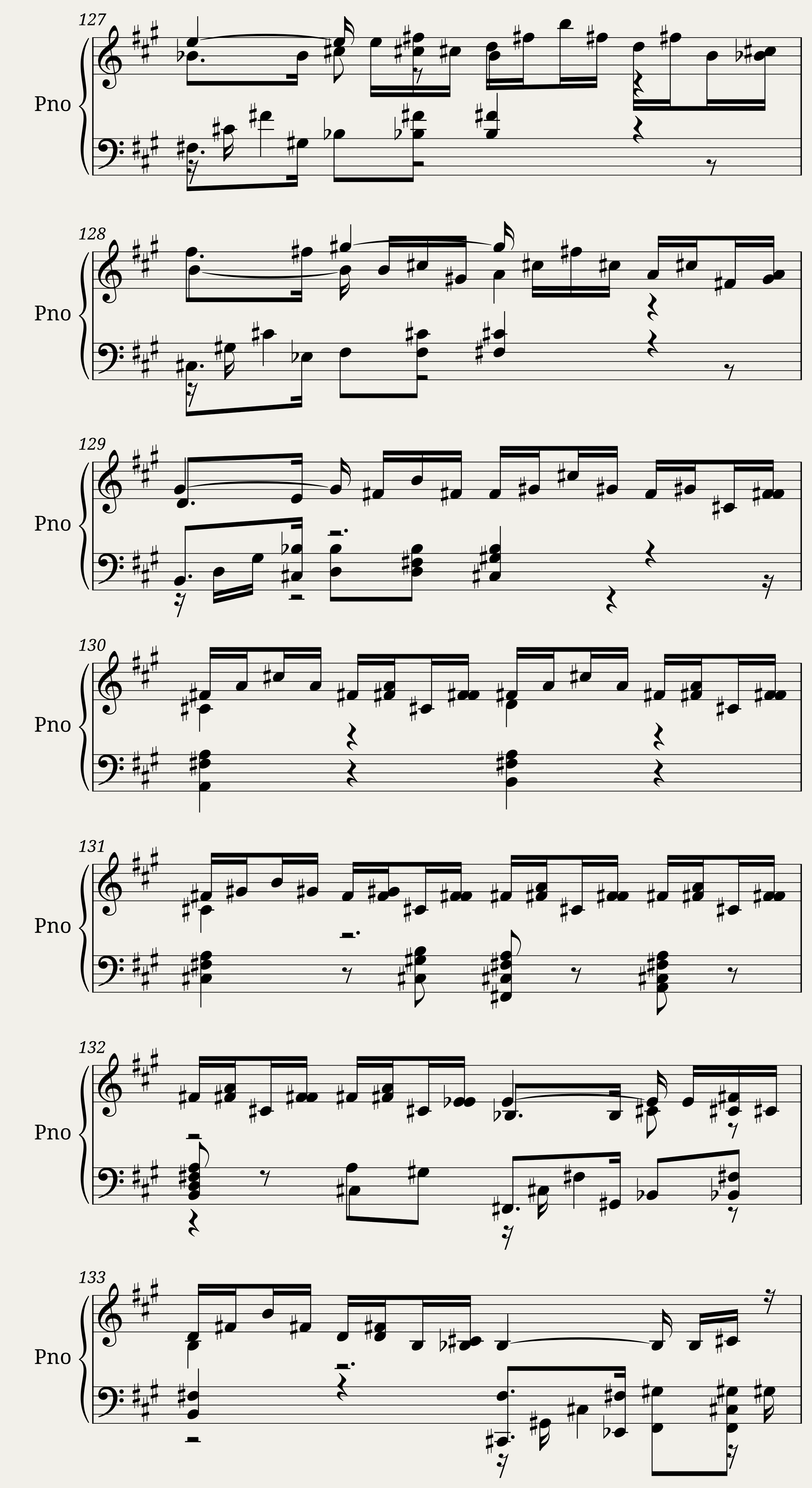 Toccata in f sharp minor — 16/20