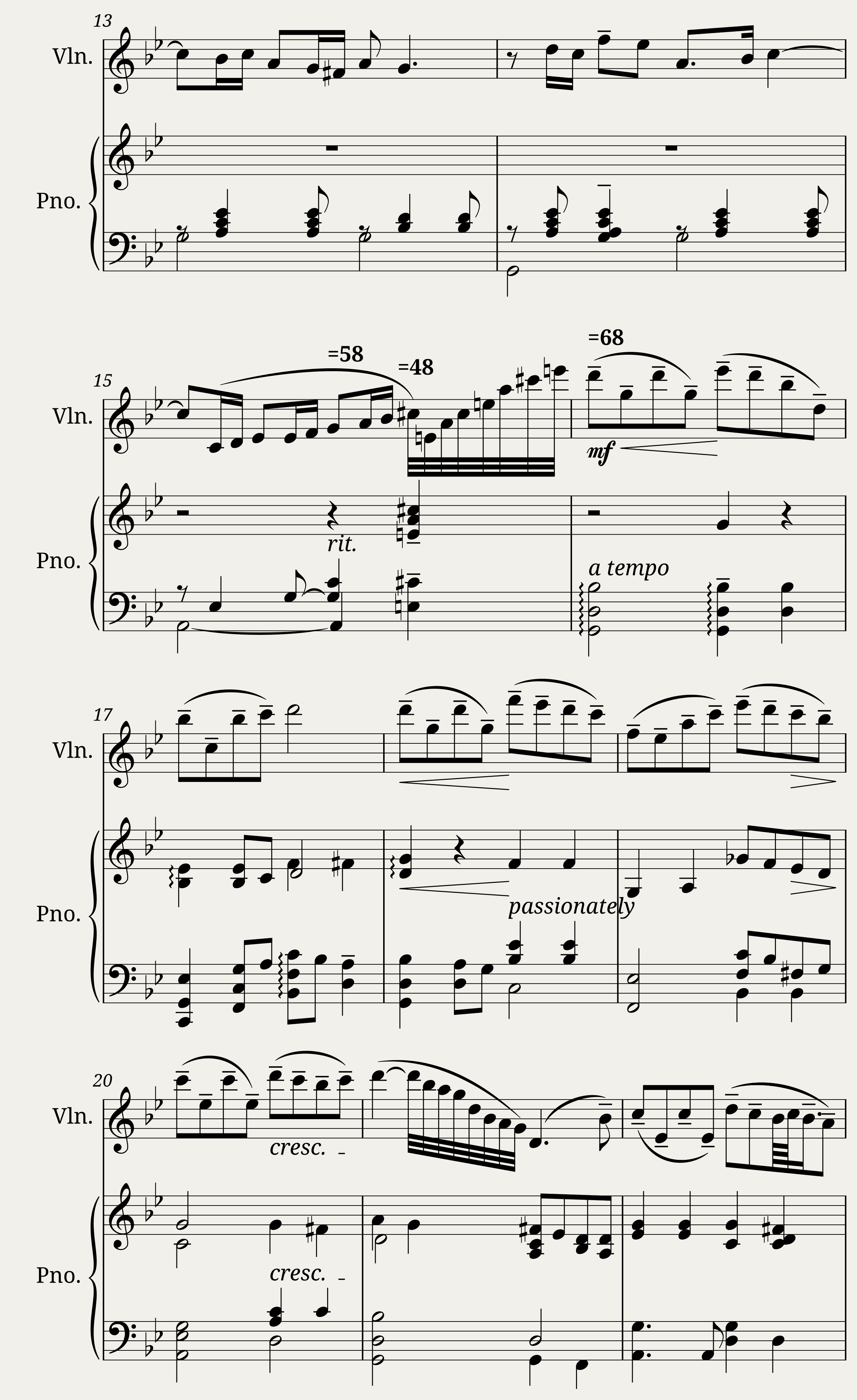 Schindler's List For Piano and Violon — 2/3