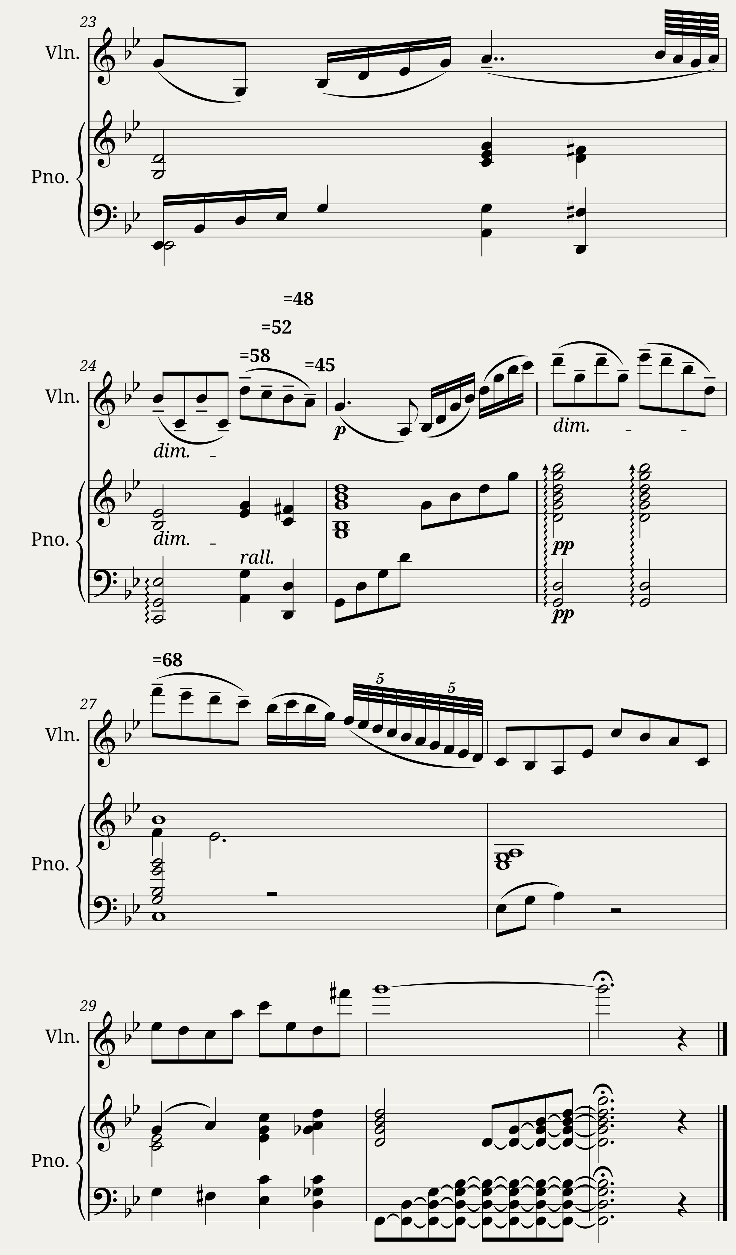 Schindler's List For Piano and Violon — 3/3